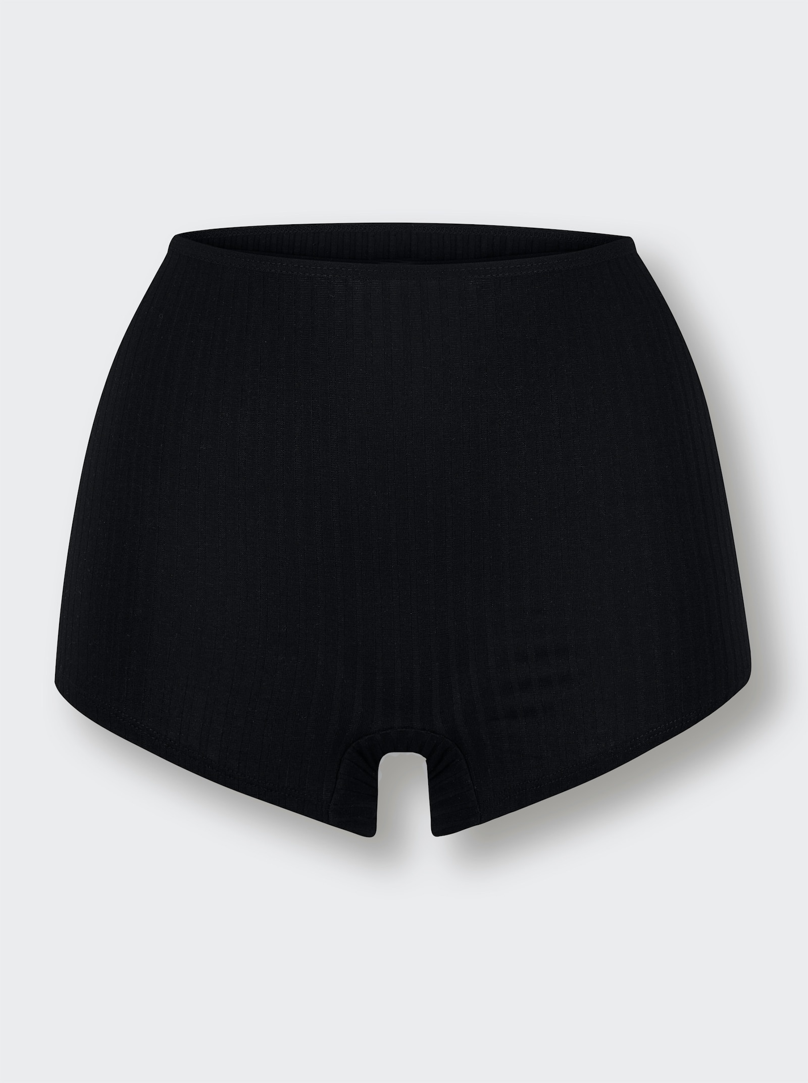 wäschepur Hipster in subtiele ribstructuur - zwart