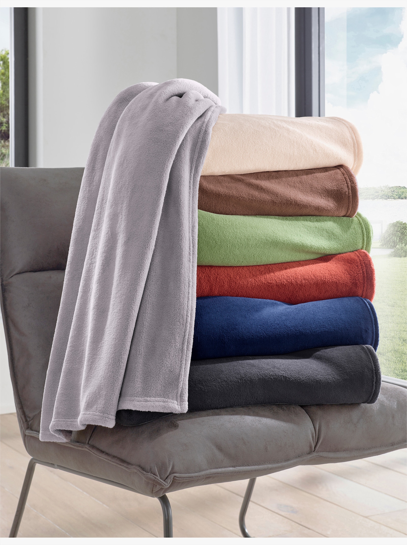 Biederlack Microfaser-Decke - reseda