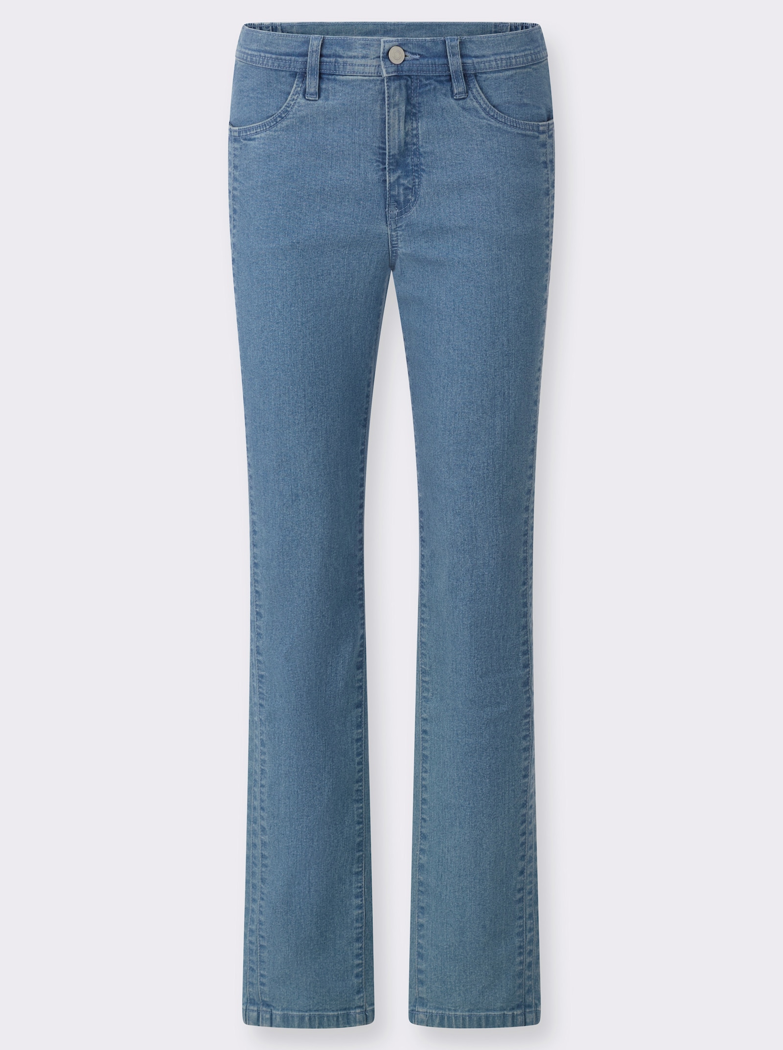 Džíny s boční vsadkou - bělená modrá