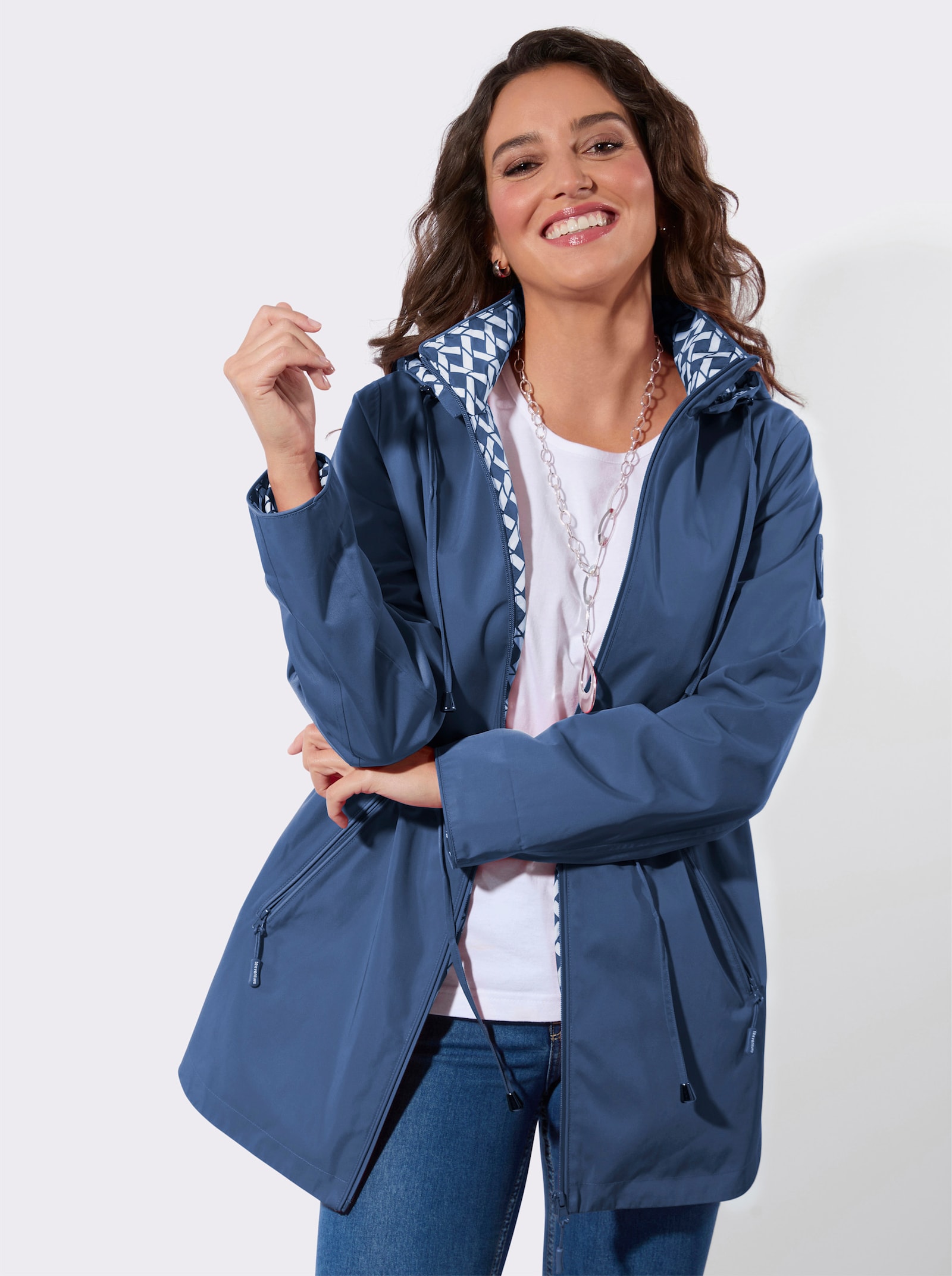 Funktionsjacke mit innovativer Ausrüstung - jeansblau