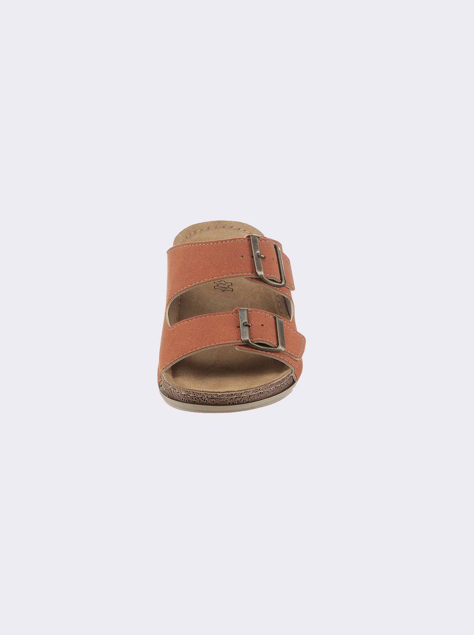 Fischer Pantolette aus weichem Leder gearbeitet - camel