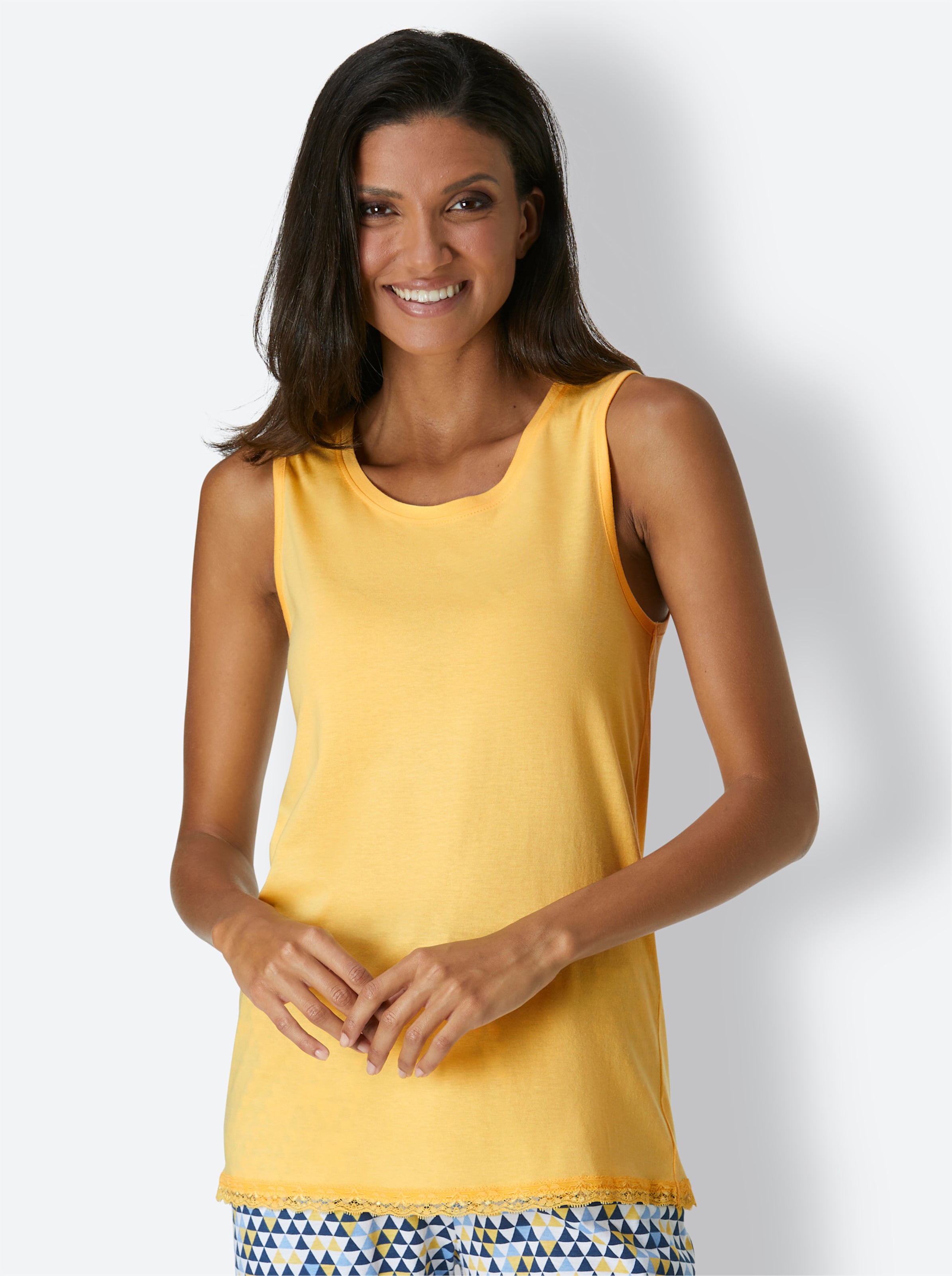 Katzentransportbox,Weich günstig Kaufen-Schlafanzug-Shirt in gelb von wäschepur. Schlafanzug-Shirt in gelb von wäschepur <![CDATA[Himmlisch weich ist dieses kombifreudige Schlafanzug-Shirt. Der Saum ist mit zarter Spitze versehen und verleiht ihm einen Hauch Eleganz. Single-Jersey-Qua