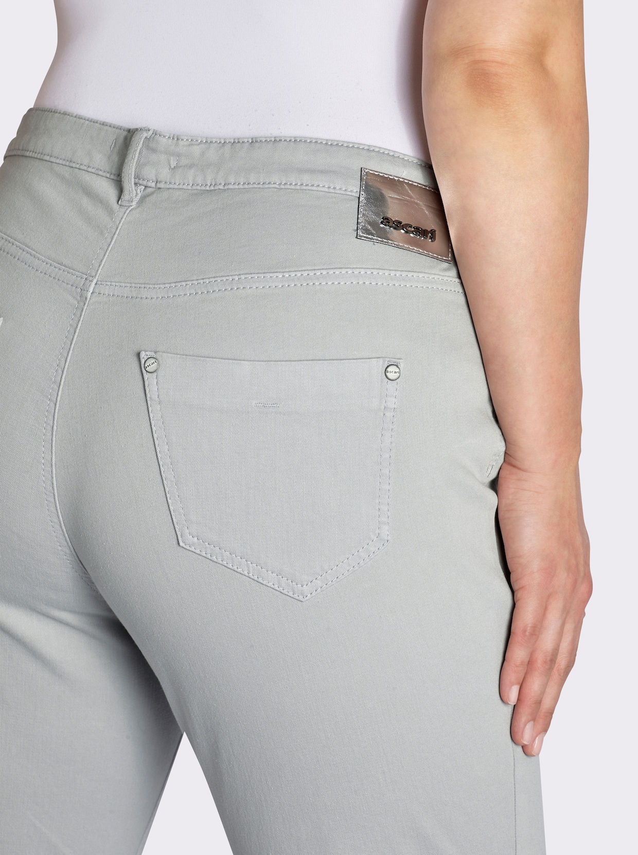 Ascari Stretch-Jeans mit Bauch-weg-Effekt - grau