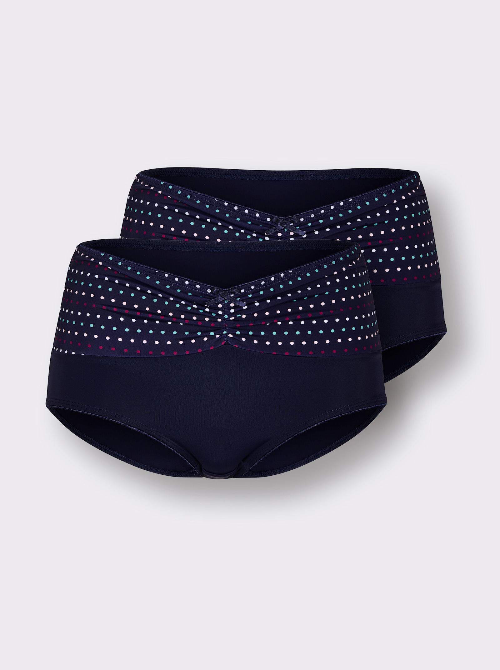 wäschepur Hipster met stipjesprint - marine geprint