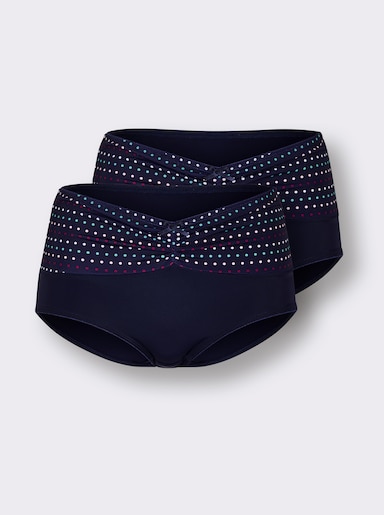 wäschepur Hipster mit Pünktchen-Print - marine-bedruckt