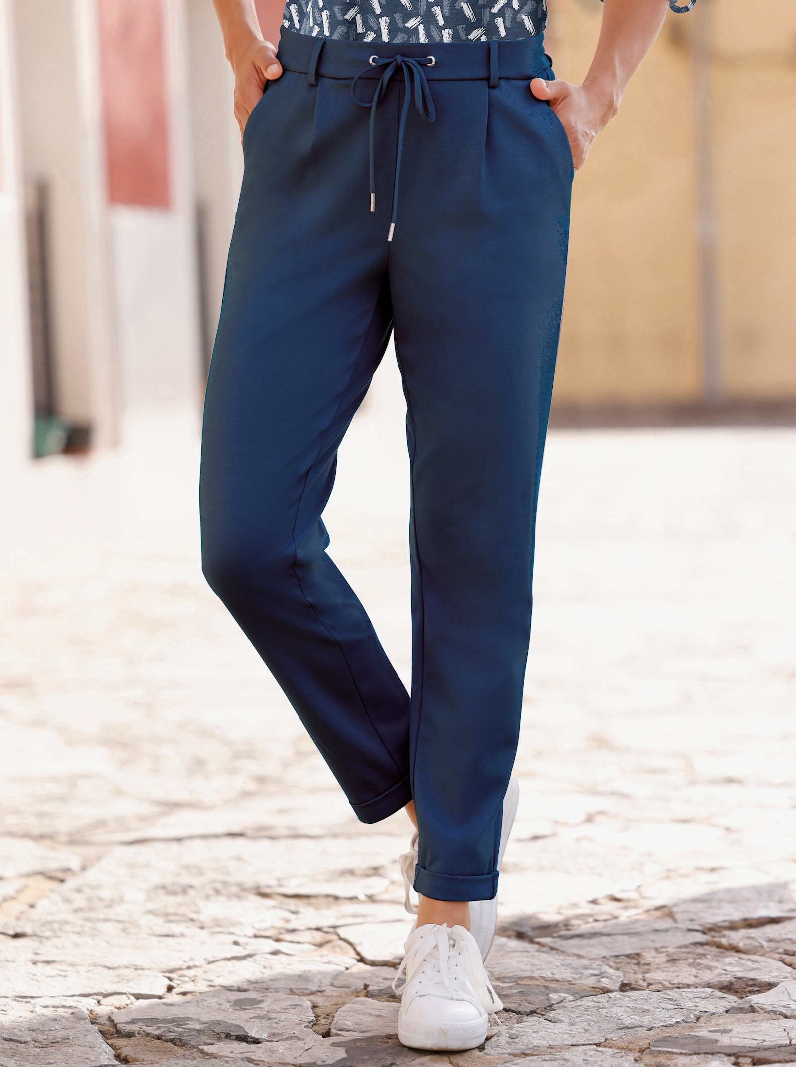 Jogg Pants in Interlock-Qualität - dunkelblau