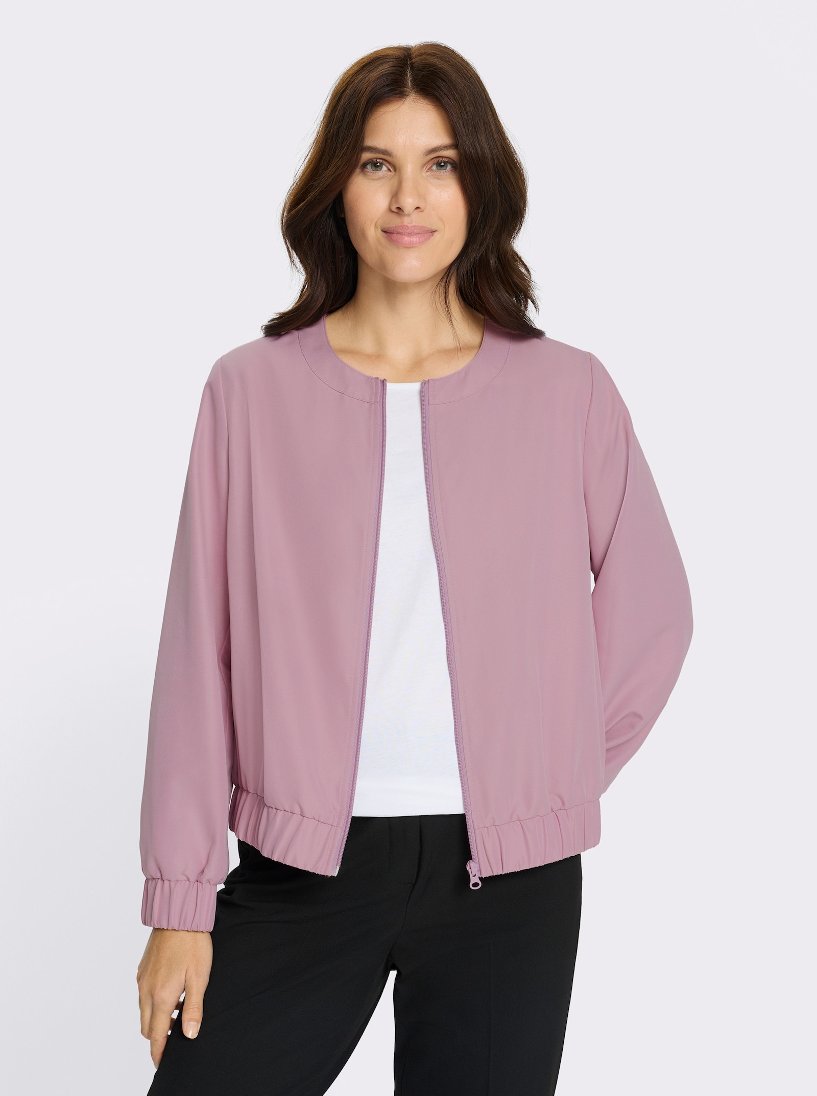 Blousonjacke mit Reißverschluss - mauve