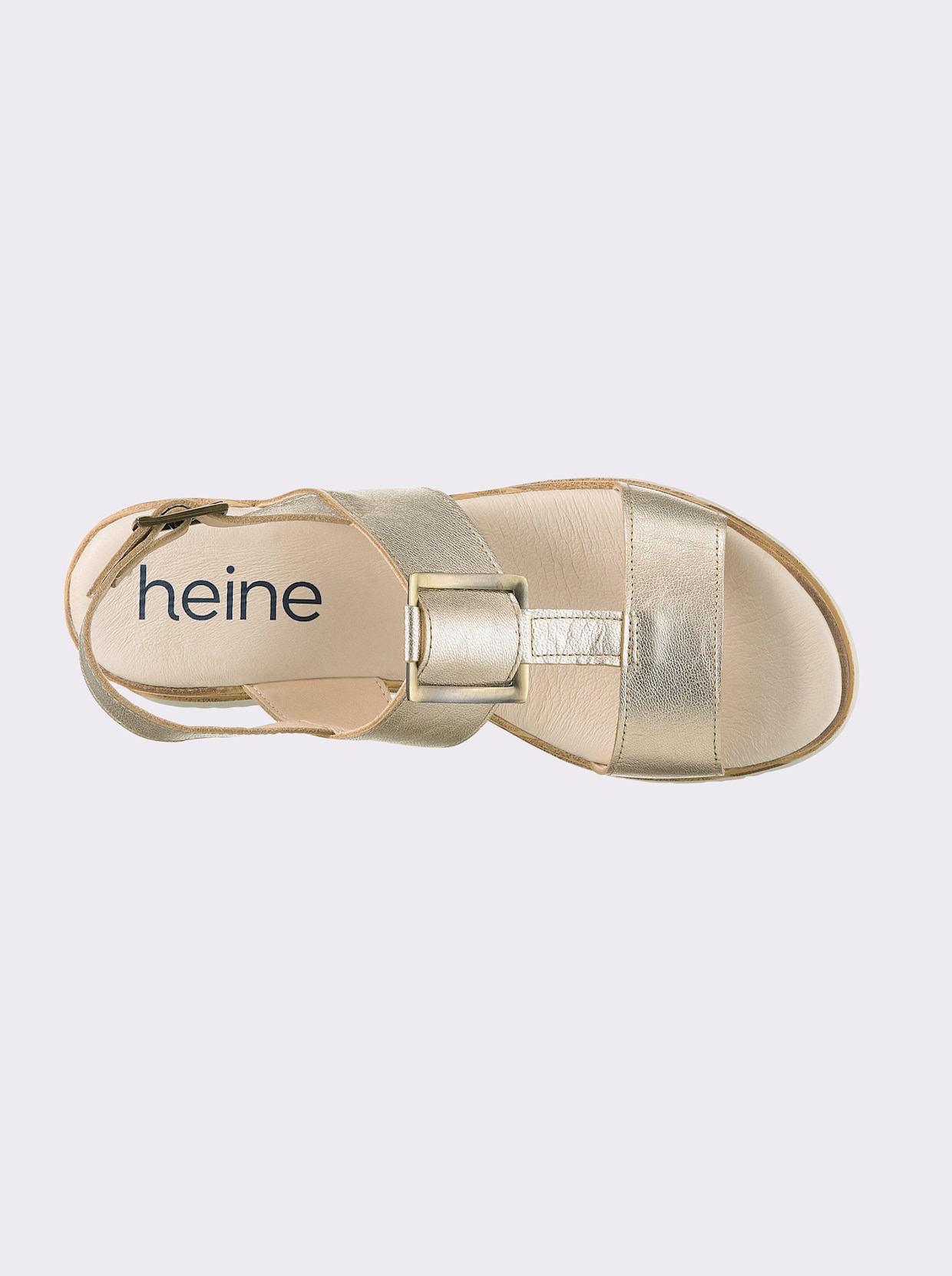 heine Sandalette - bronzefarben-weiß