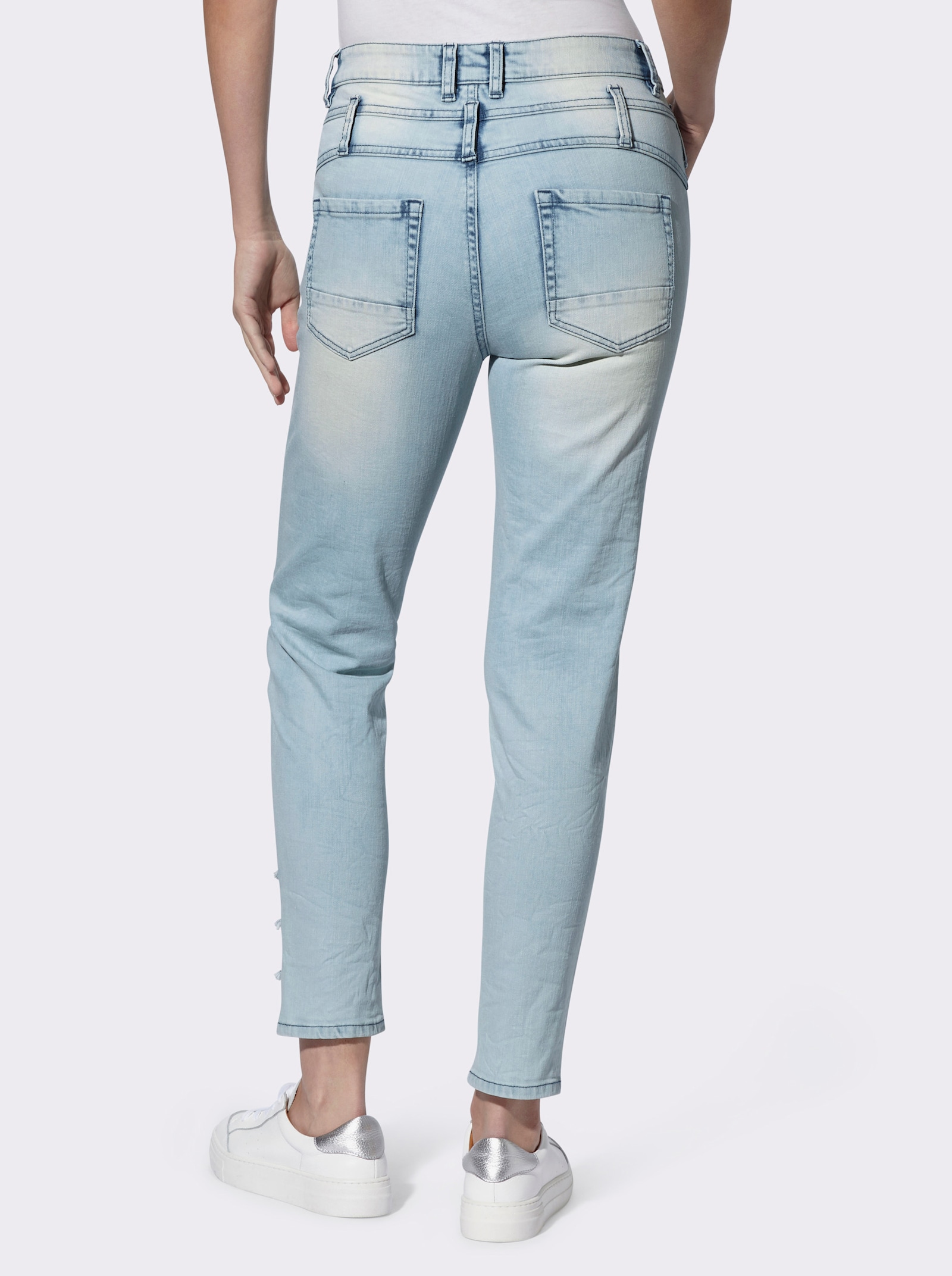 heine Jeans à franges - bleu blanchi