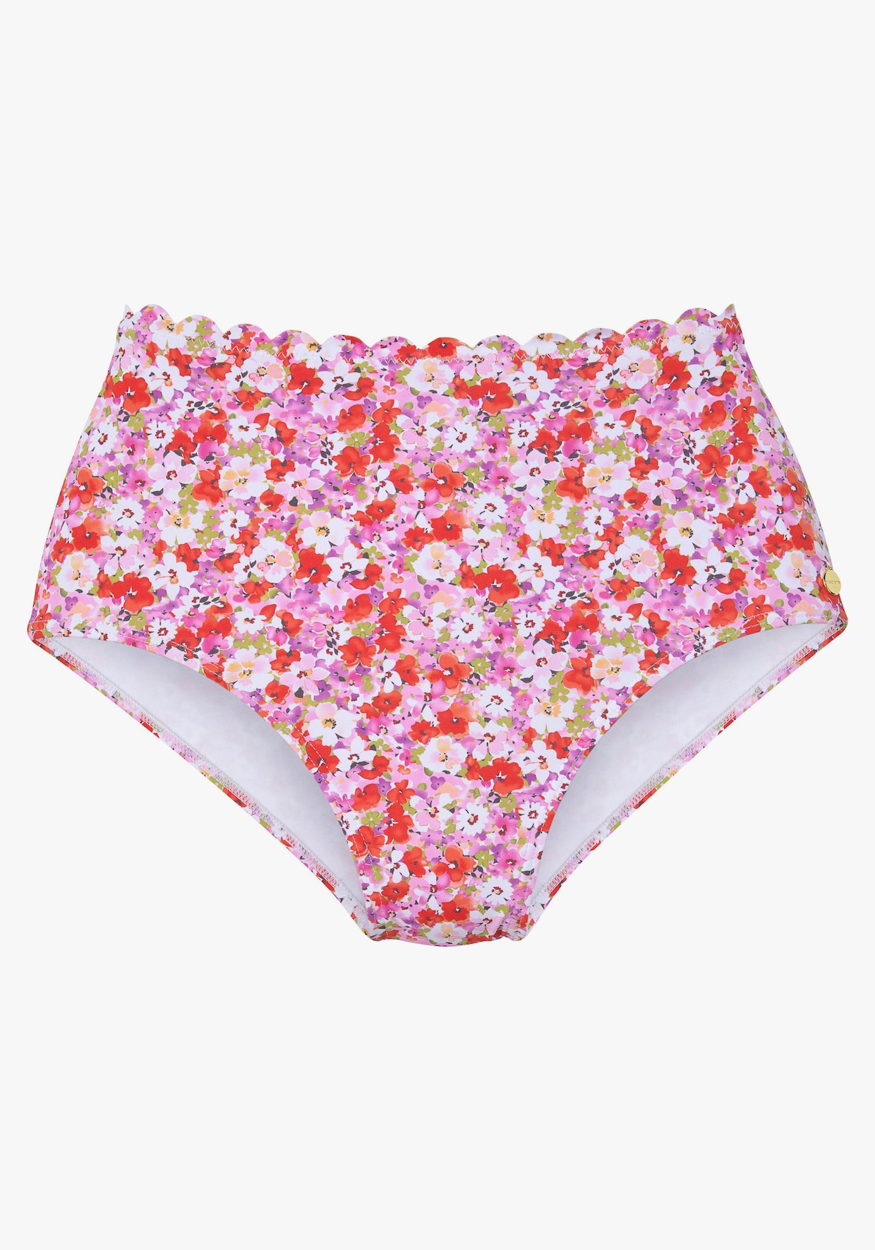 LASCANA Highwaist bikinibroekje - rood/lila