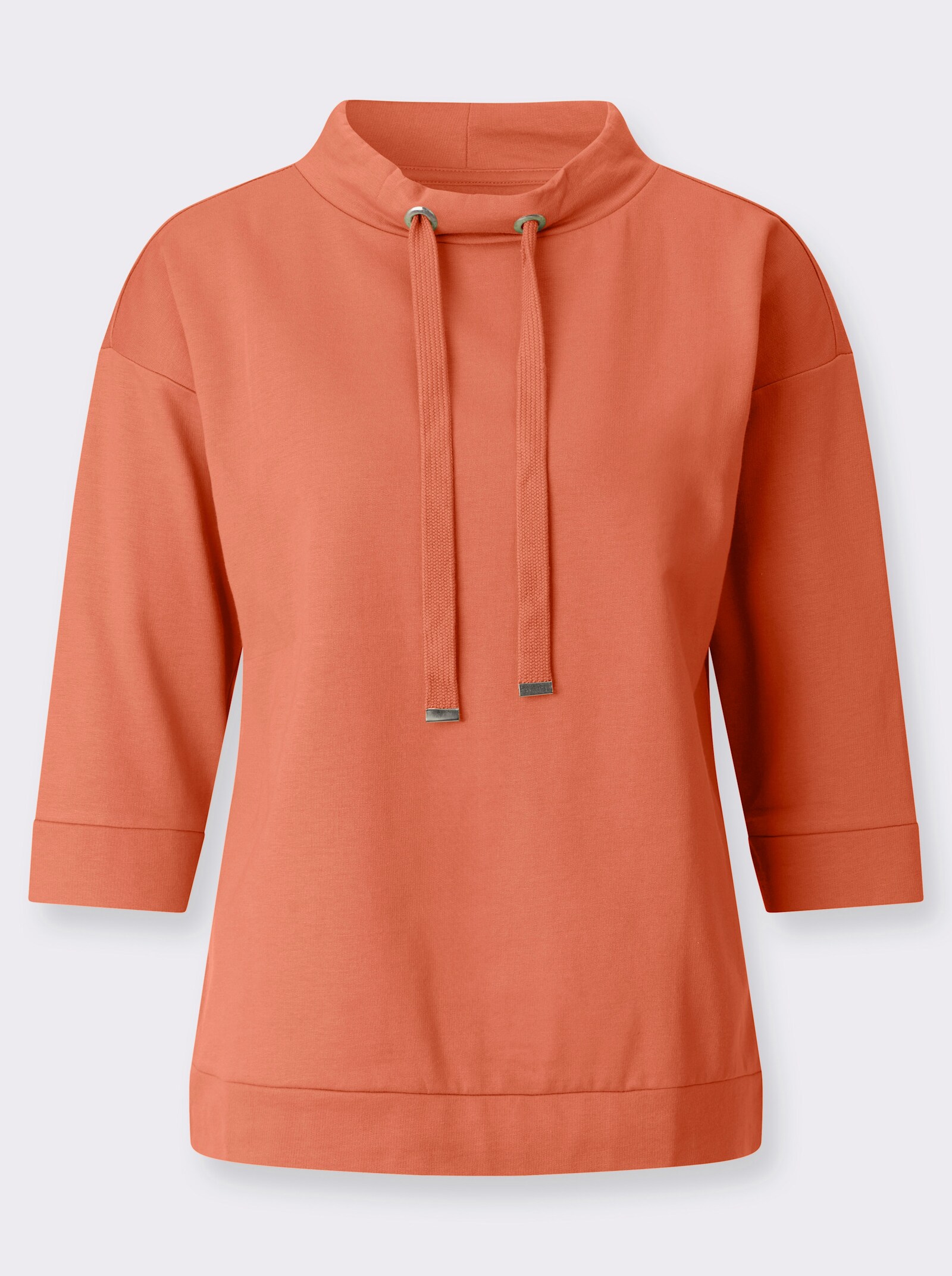Sweatshirt mit überschnittenen Schultern - papaya