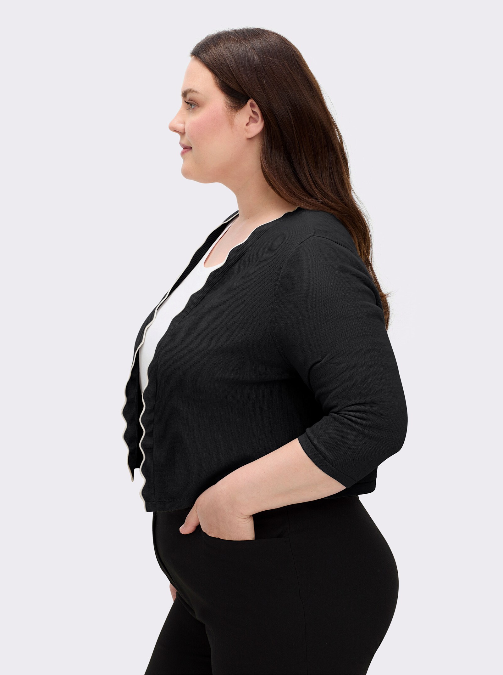 Bolero in Feinstrick-Qualität - schwarz