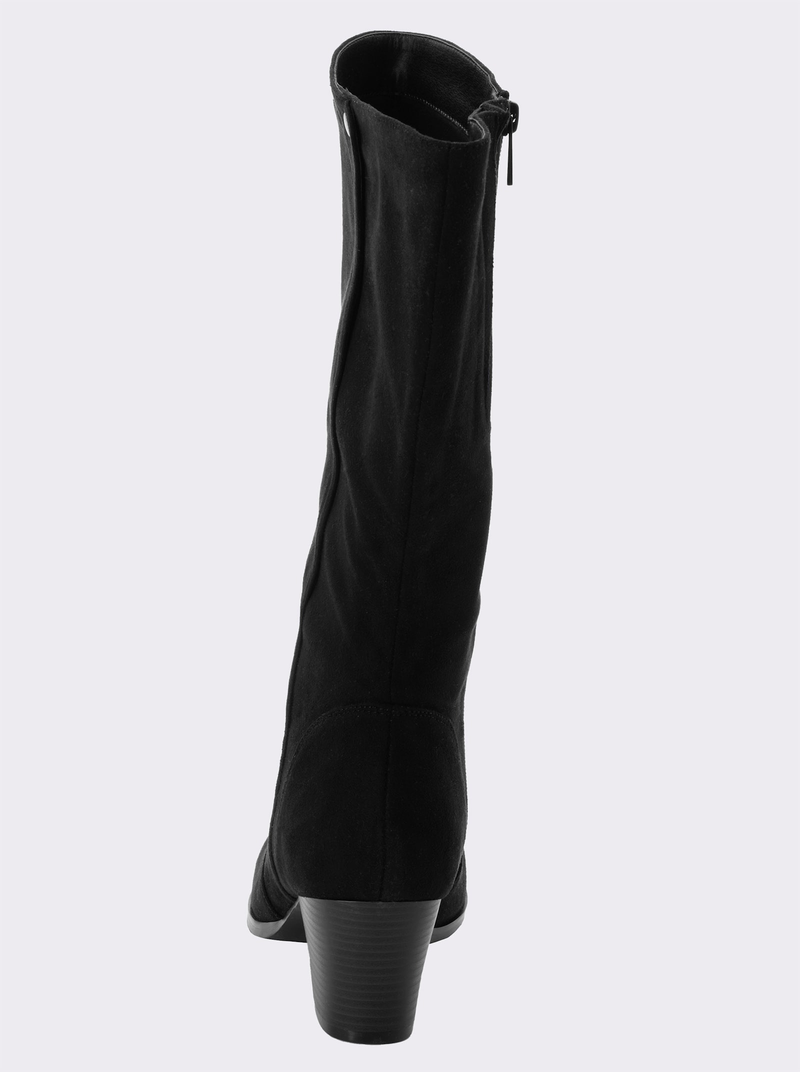 sheego Weitschaftstiefel mit Absatz - schwarz