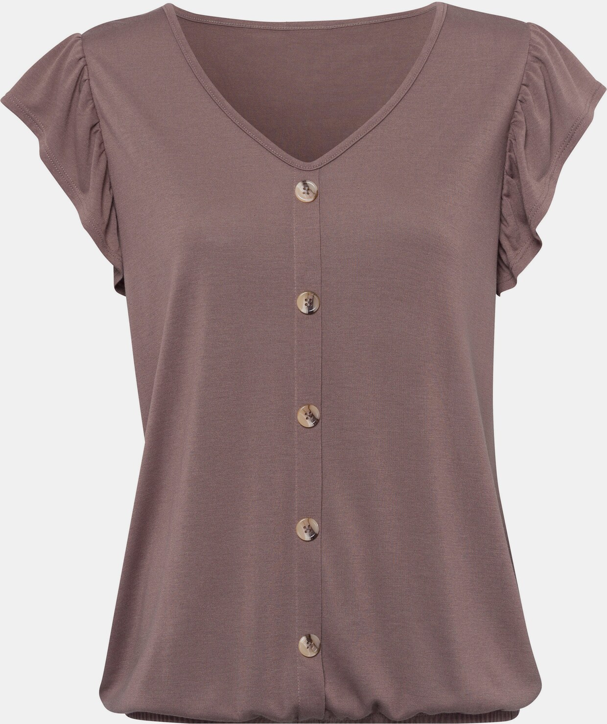 LASCANA T-Shirt - taupe, schwarz