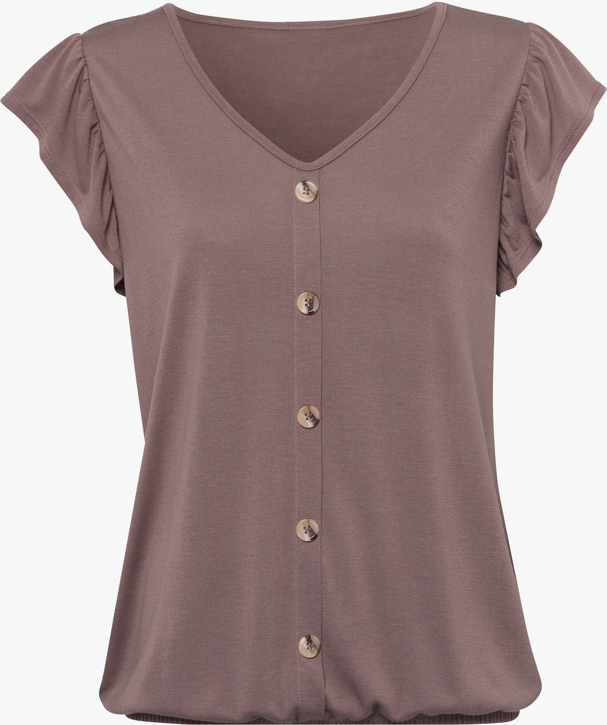 LASCANA T-Shirt - taupe, schwarz