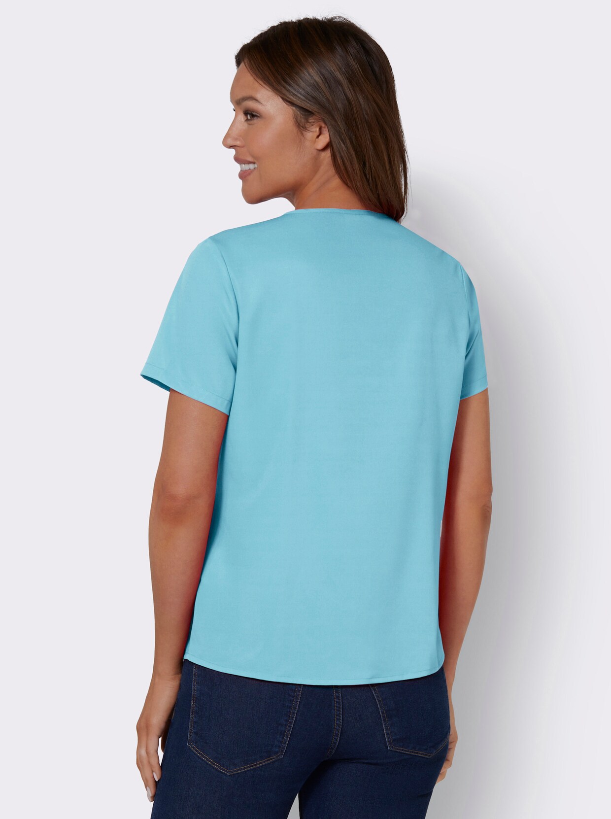 Comfortabele blouse - aquamarine