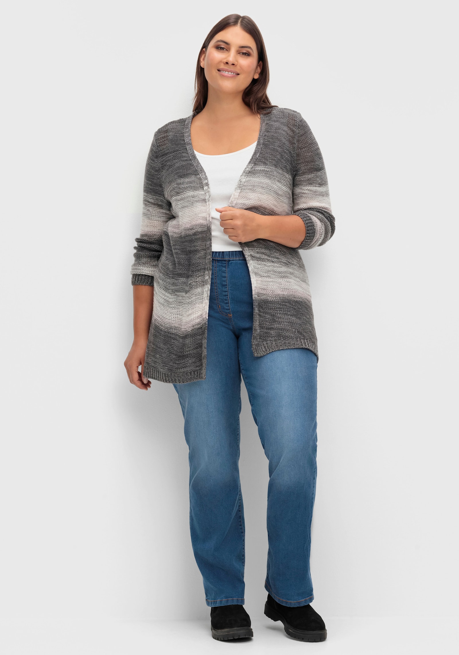 Bootcut-Jeans in Schlupfform - blue-stone-washed