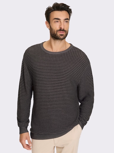 Marco Donati Rundhalspullover - graphit-grau