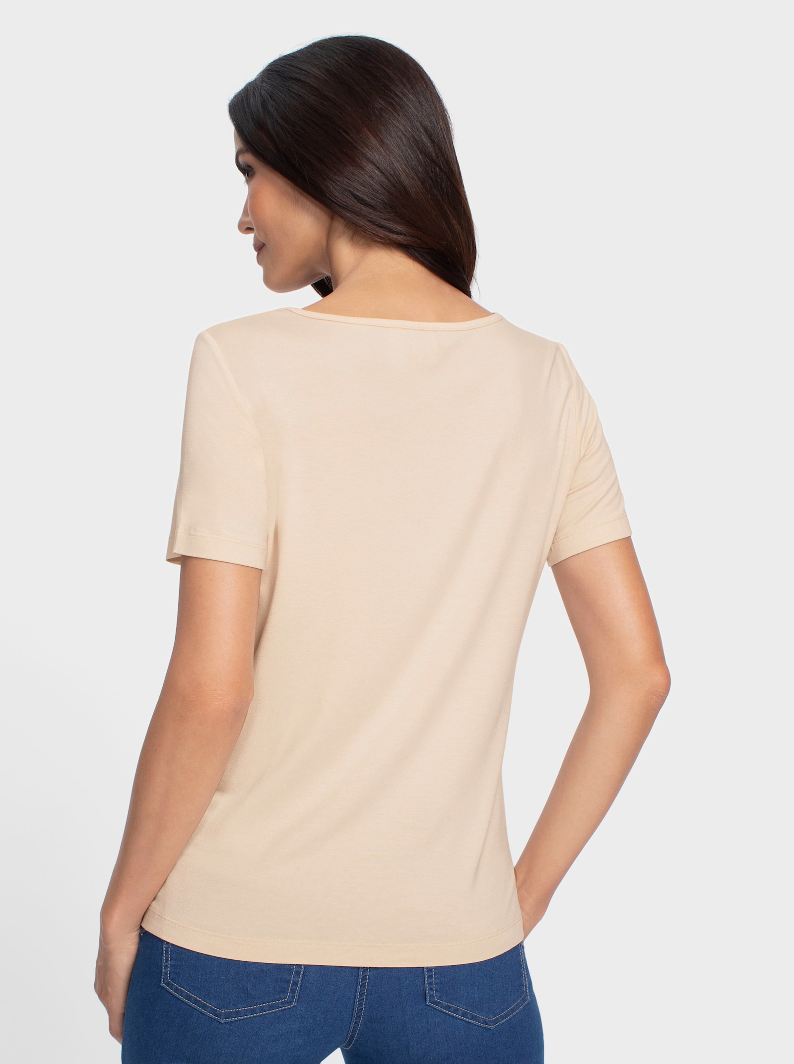 heine Shirt mit Knotendetail vorn - elfenbein