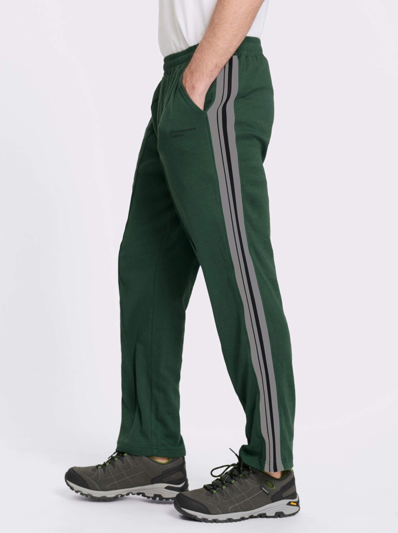 Catamaran Sports Freizeithose mit Biesen vorne - moos