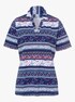 Poloshirt - nachtblau-bedruckt