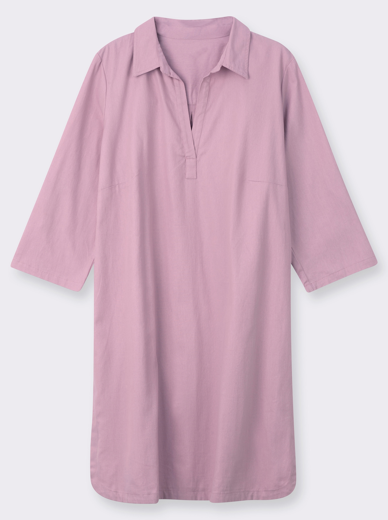 Jeanskleid in Schlupfform - rosé