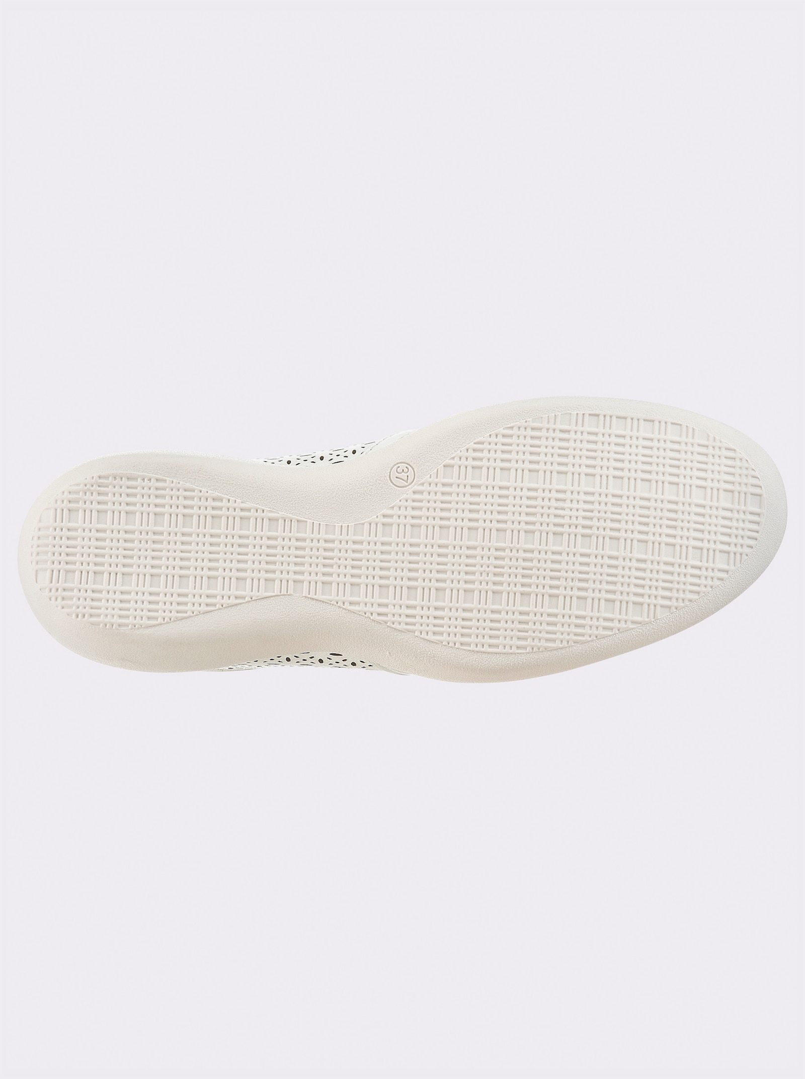 Naturläufer Slipper mit Perforation - weiß