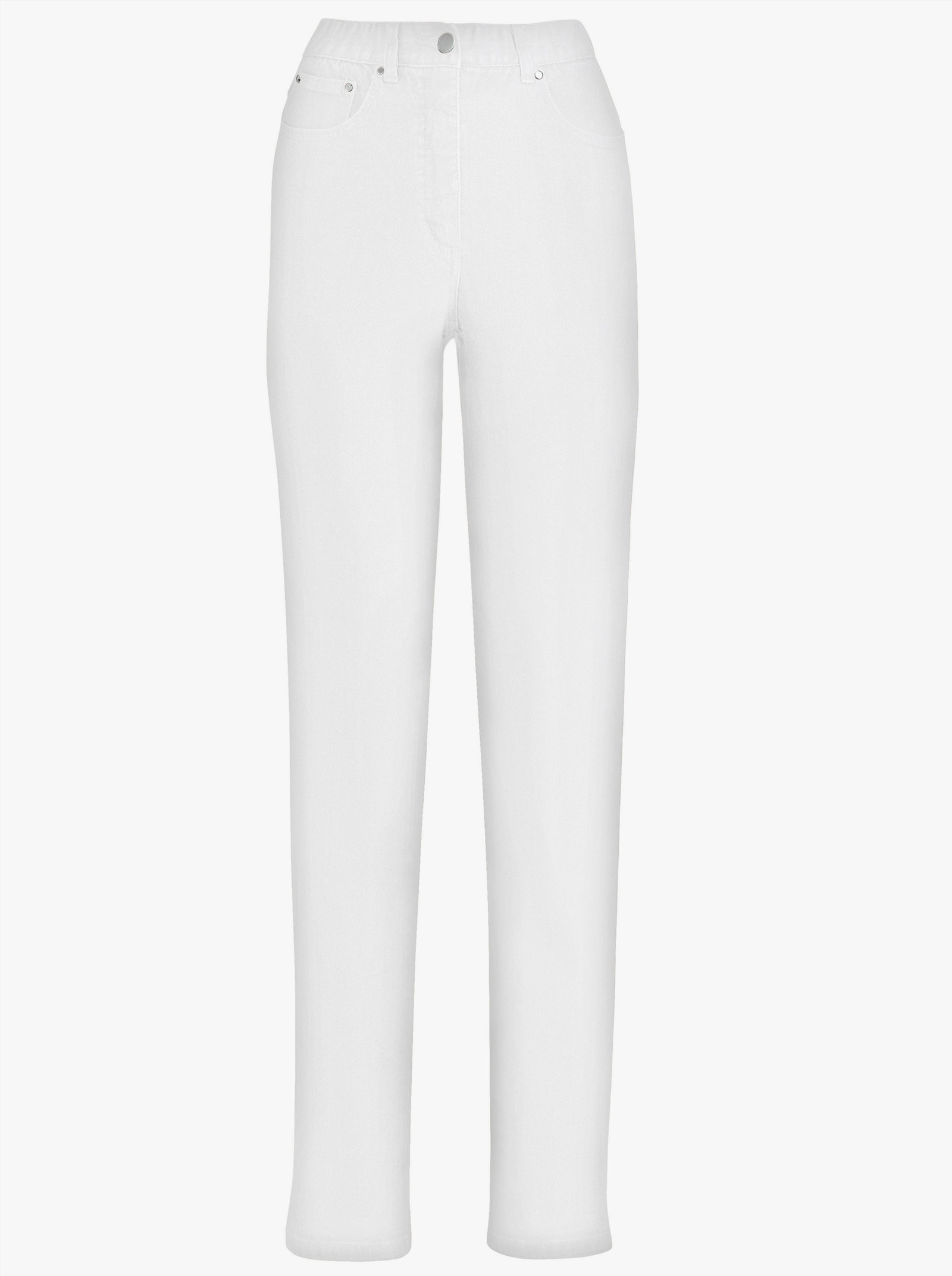 5-Pocket-Jeans mit innenliegendem Dehnbund - weiss