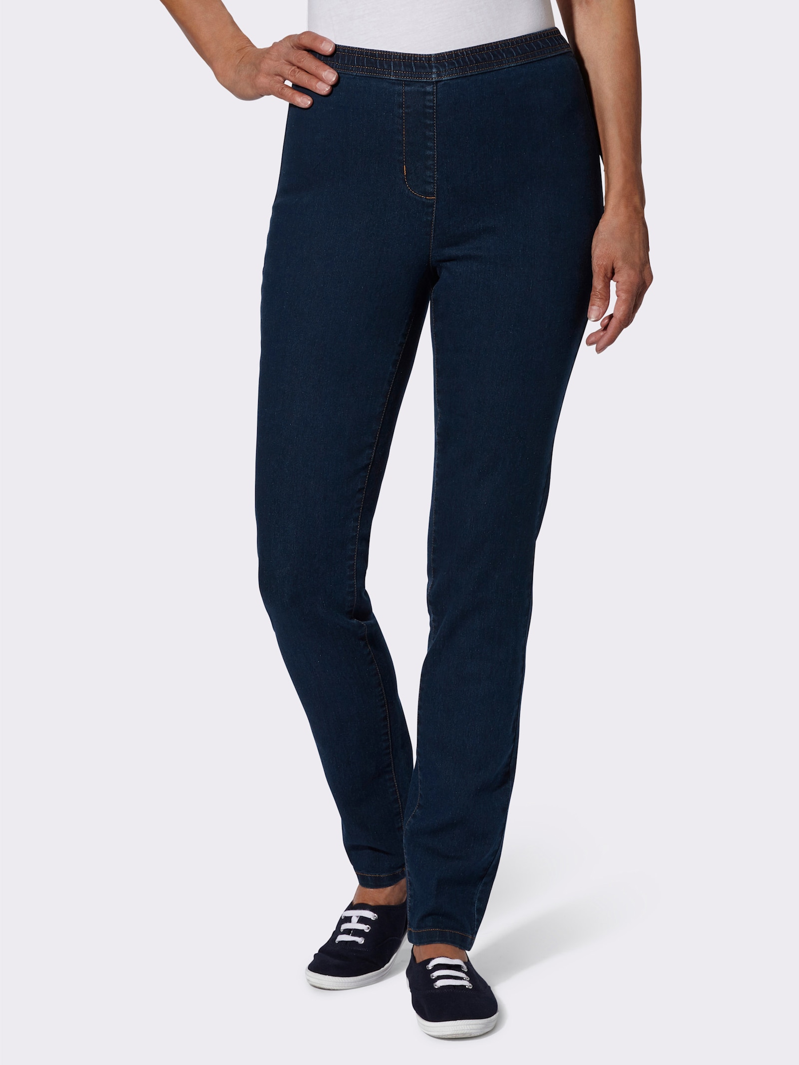 Comfortjeans in nauw model - dark-blue