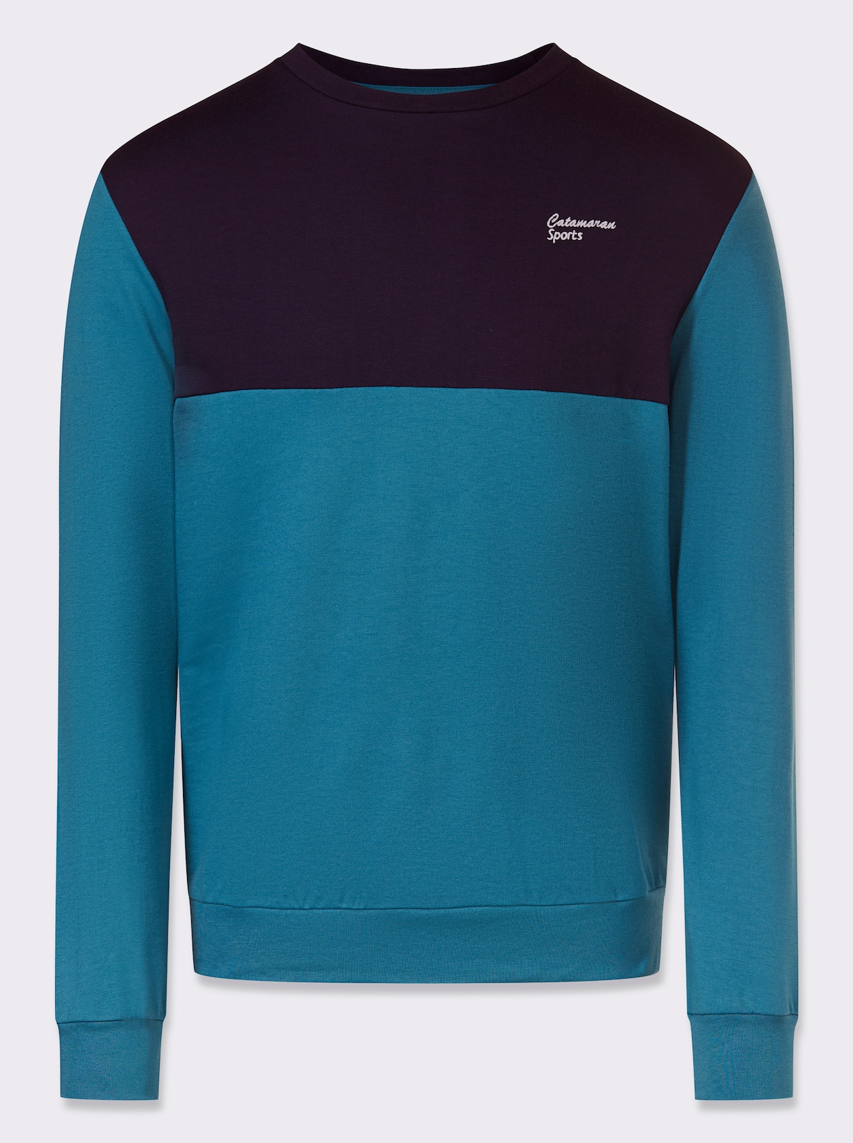 Catamaran Sports Sweatshirt mit Kontrast-Einsatz - topas