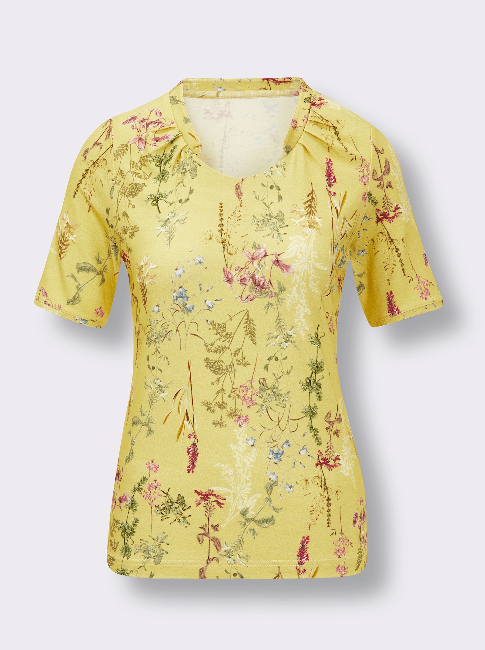 CREATION L PREMIUM Kurzarmshirt in Lyocell-Qualität - zitrone-erdbeere-bedruckt