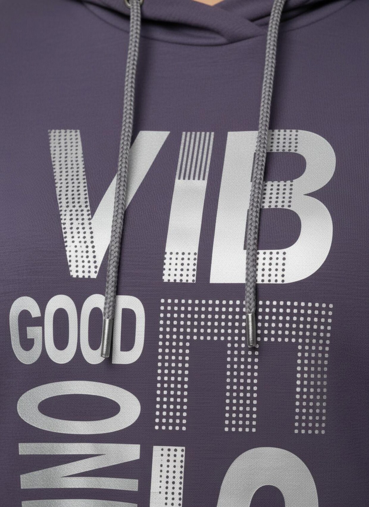 Langarmshirt mit silberfarbigem Print - feige