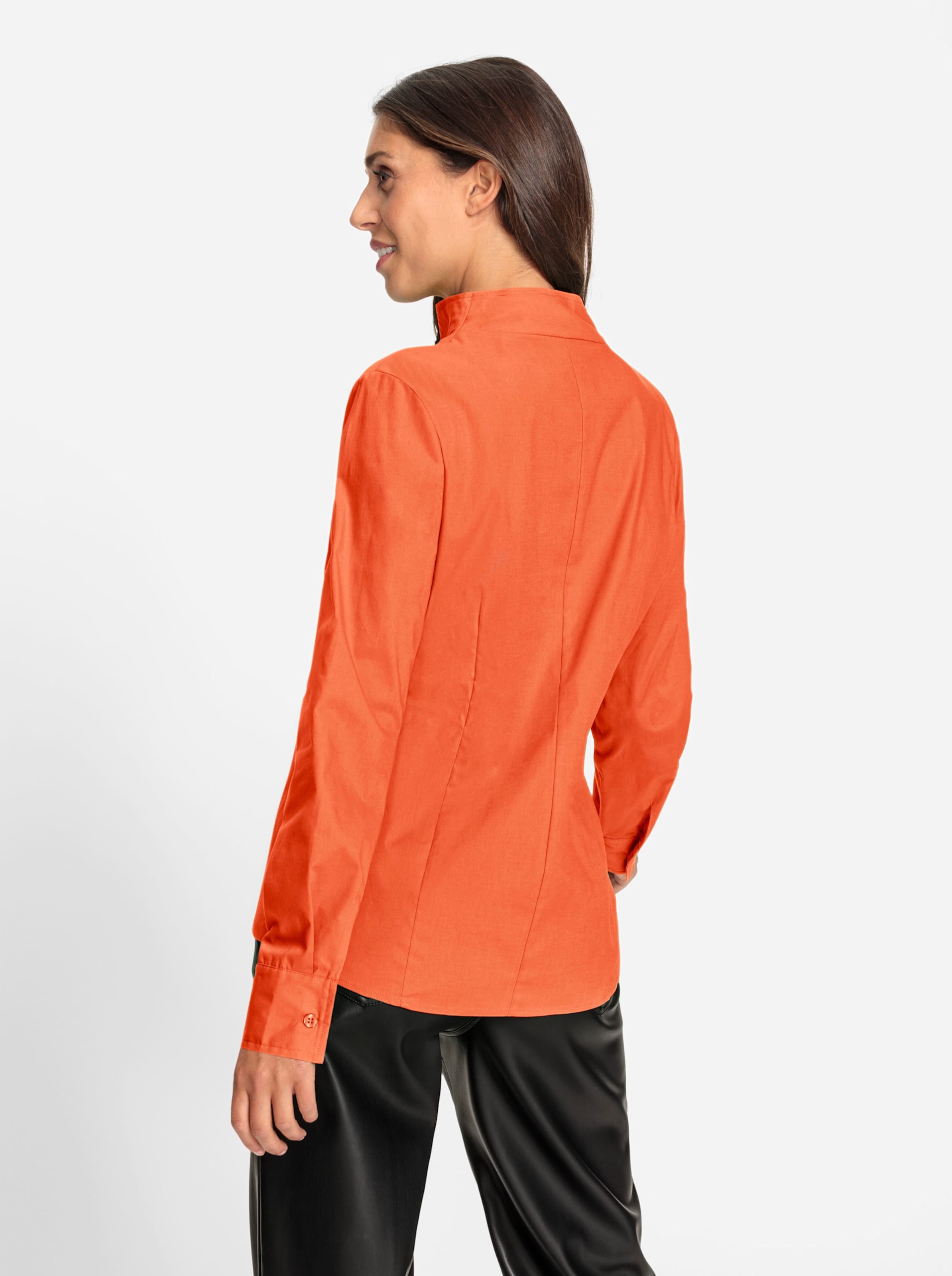 elegante günstig Kaufen-Stehkragen-Bluse in orange von heine. Stehkragen-Bluse in orange von heine <![CDATA[Stehkragen-Bluse Elegante, klassische Form. Figurbetont, mit Langarm. Trageangenehmes Material.]]>. 