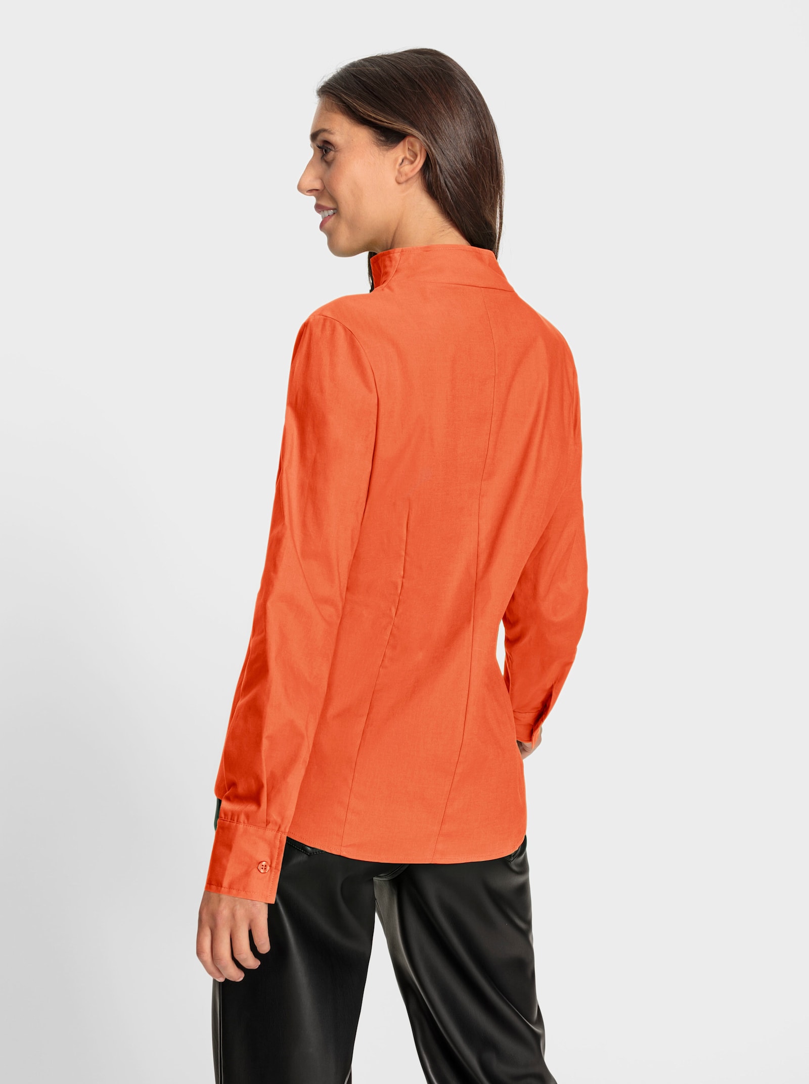 heine Hemdbluse mit Stehkragen - orange