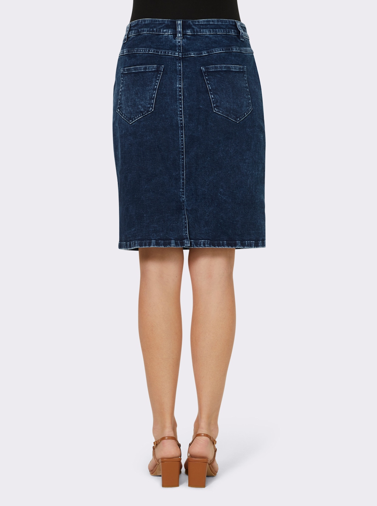 heine Jeansrock - blue-stone-washed