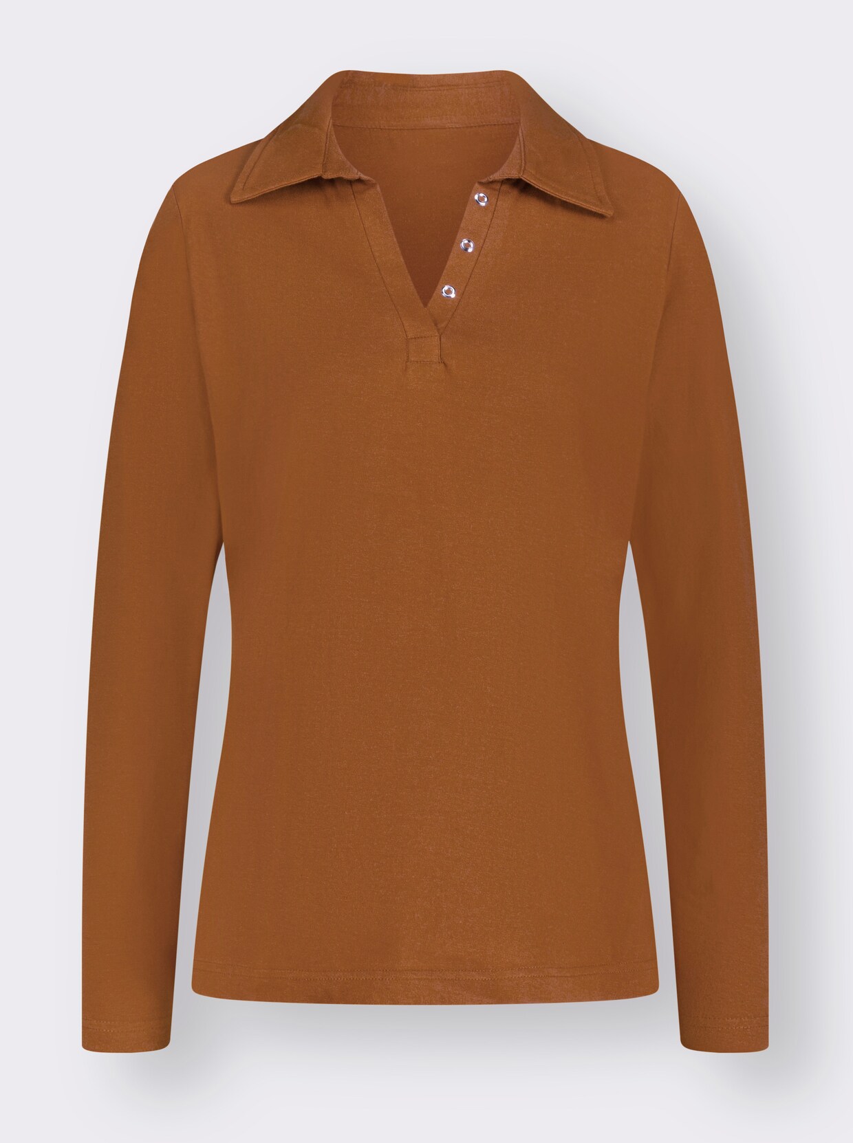 Langarmshirt - cognac