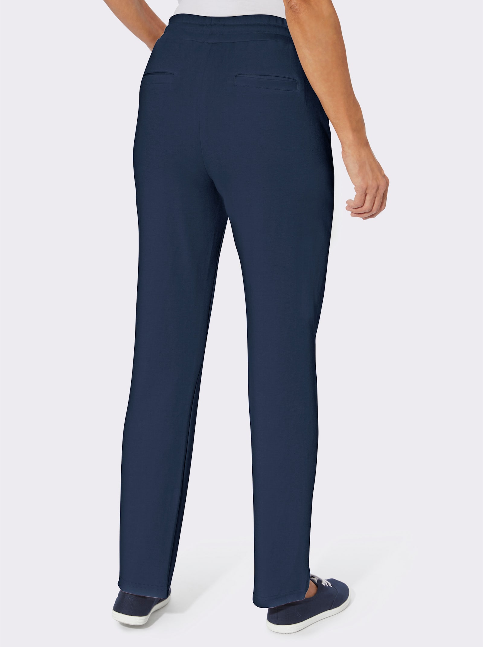 Jerseyhose mit Bindeband - dunkelblau