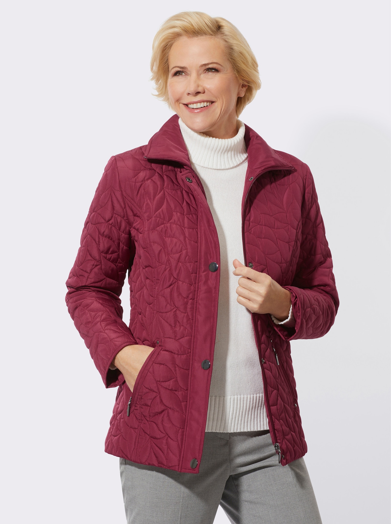 Steppjacke in wärmender Qualität - bordeaux