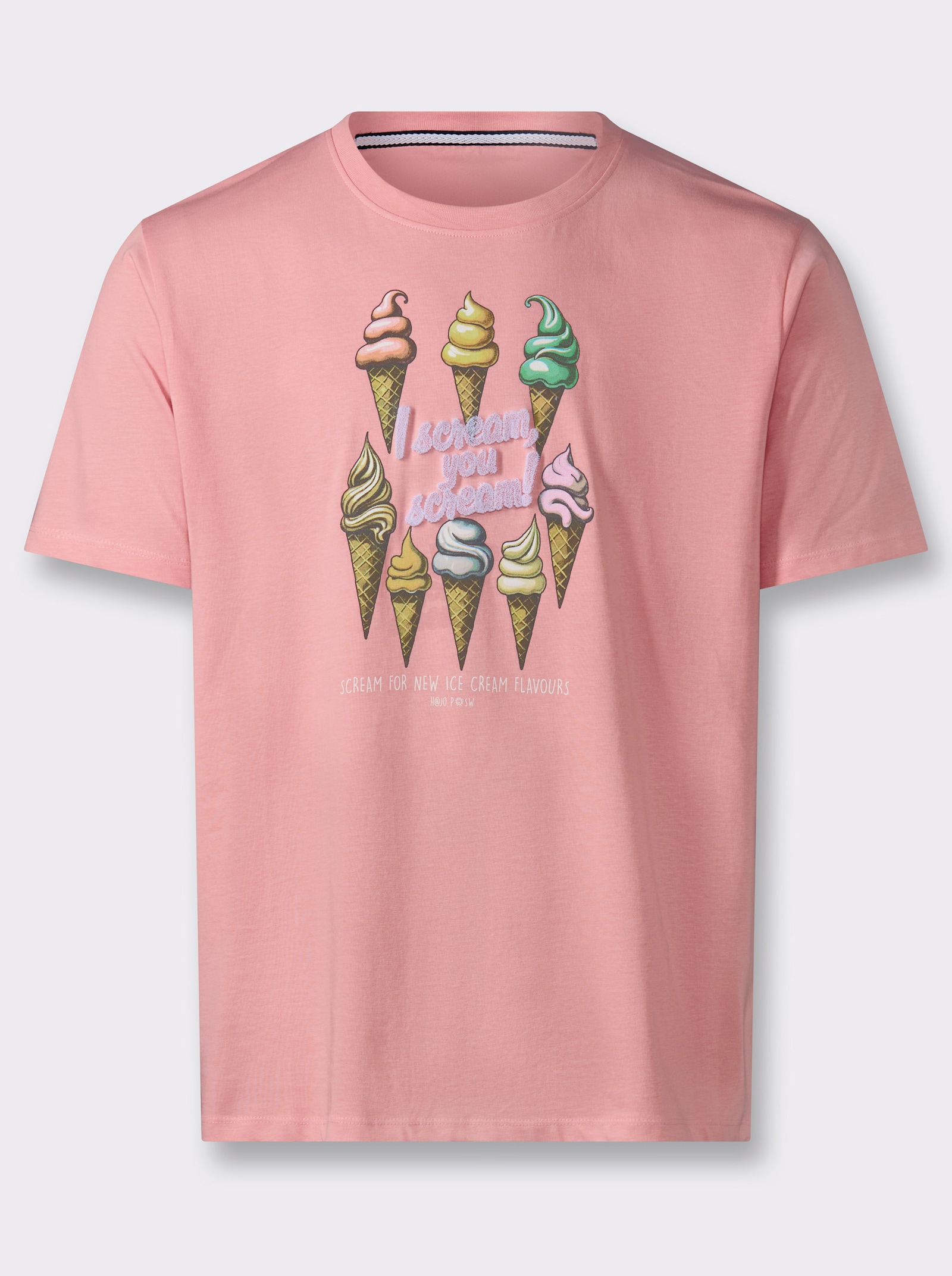 Hajo Kurzarmshirt mit Eiswaffel-Print, von Hajo - rosenquarz-bedruckt