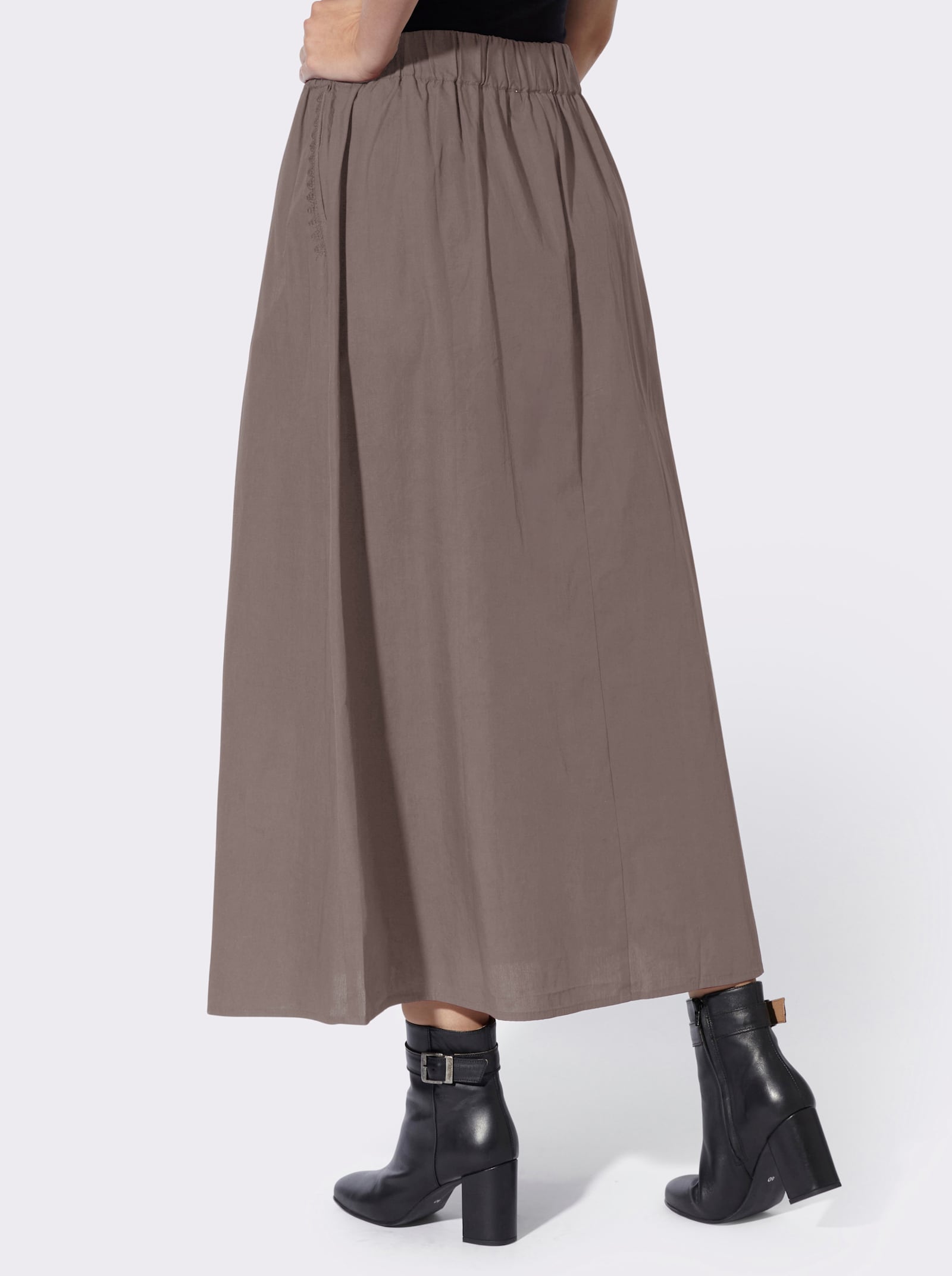 heine A-Linien-Rock mit Dehnbund - dunkeltaupe