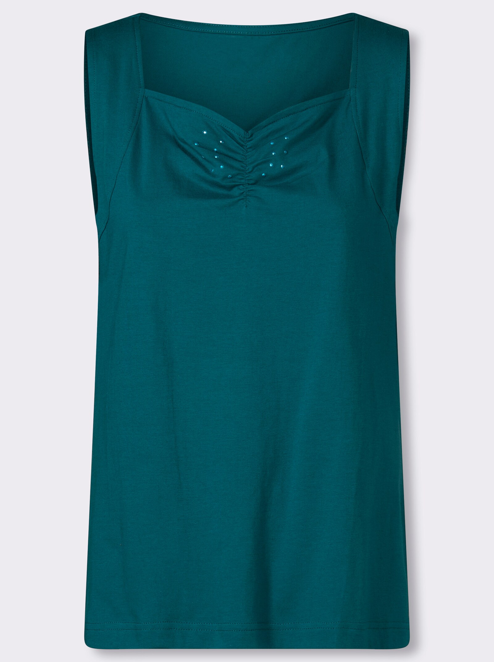Shirttop met hartvormige hals - aquapetrol