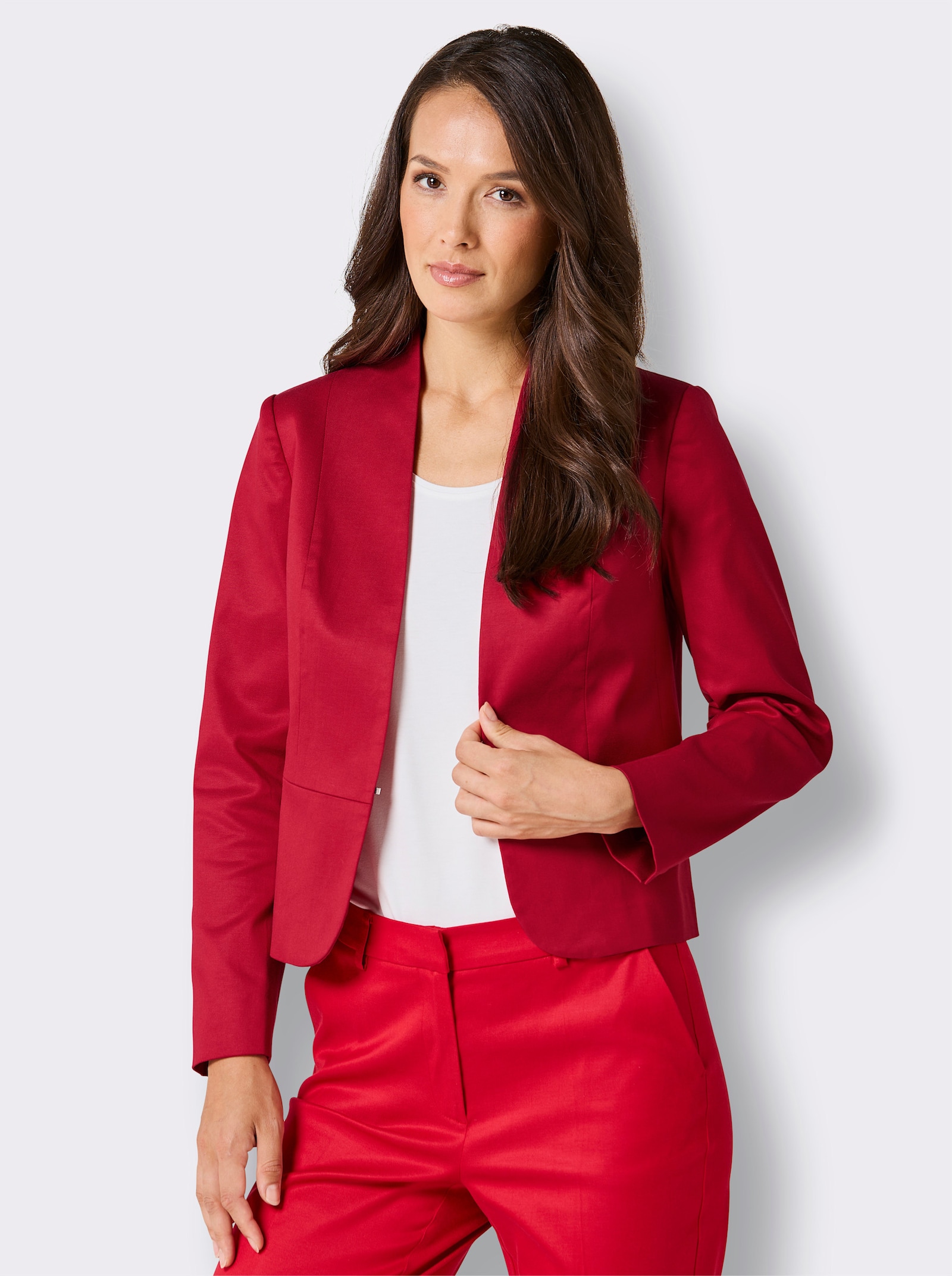 CREATION L PREMIUM Kurzblazer mit Viskose-Futter - rot