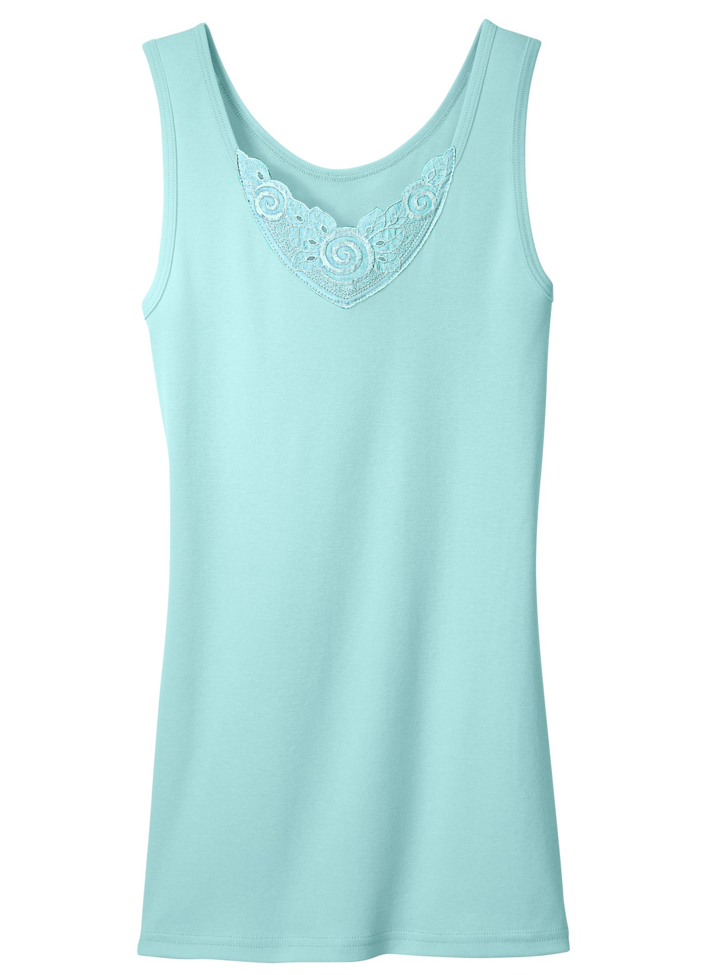 wäschepur Achselhemd - rosé + bleu + mint