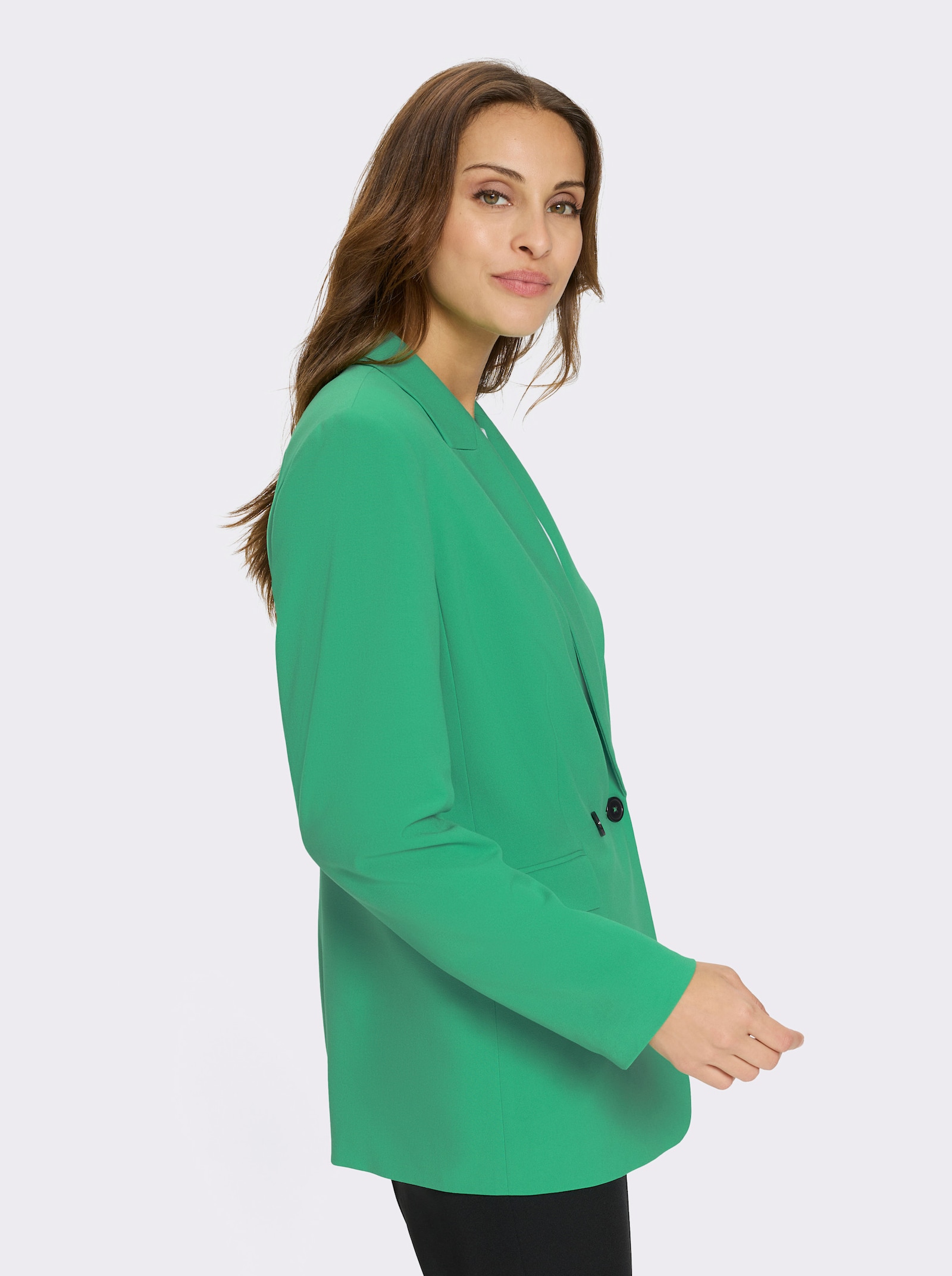 Blazer mit knöpfbarer Innentasche - grasgrün