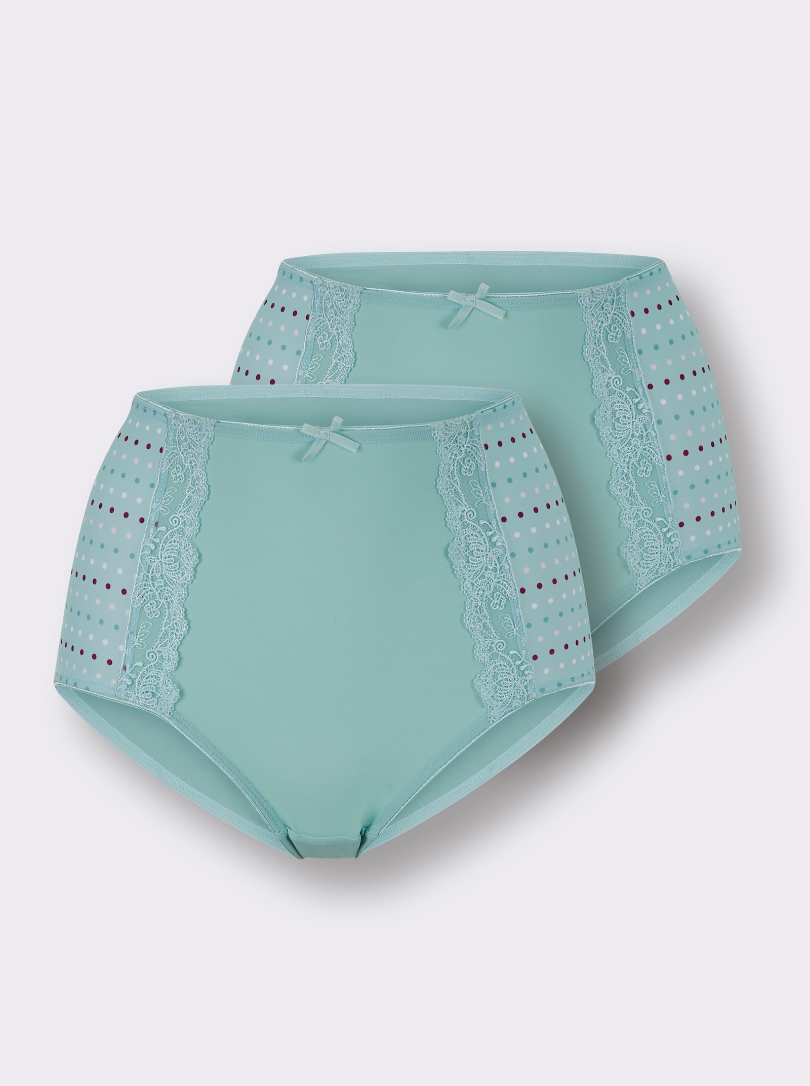 wäschepur Taillenslip mit Pünktchen-Print - mint-bedruckt