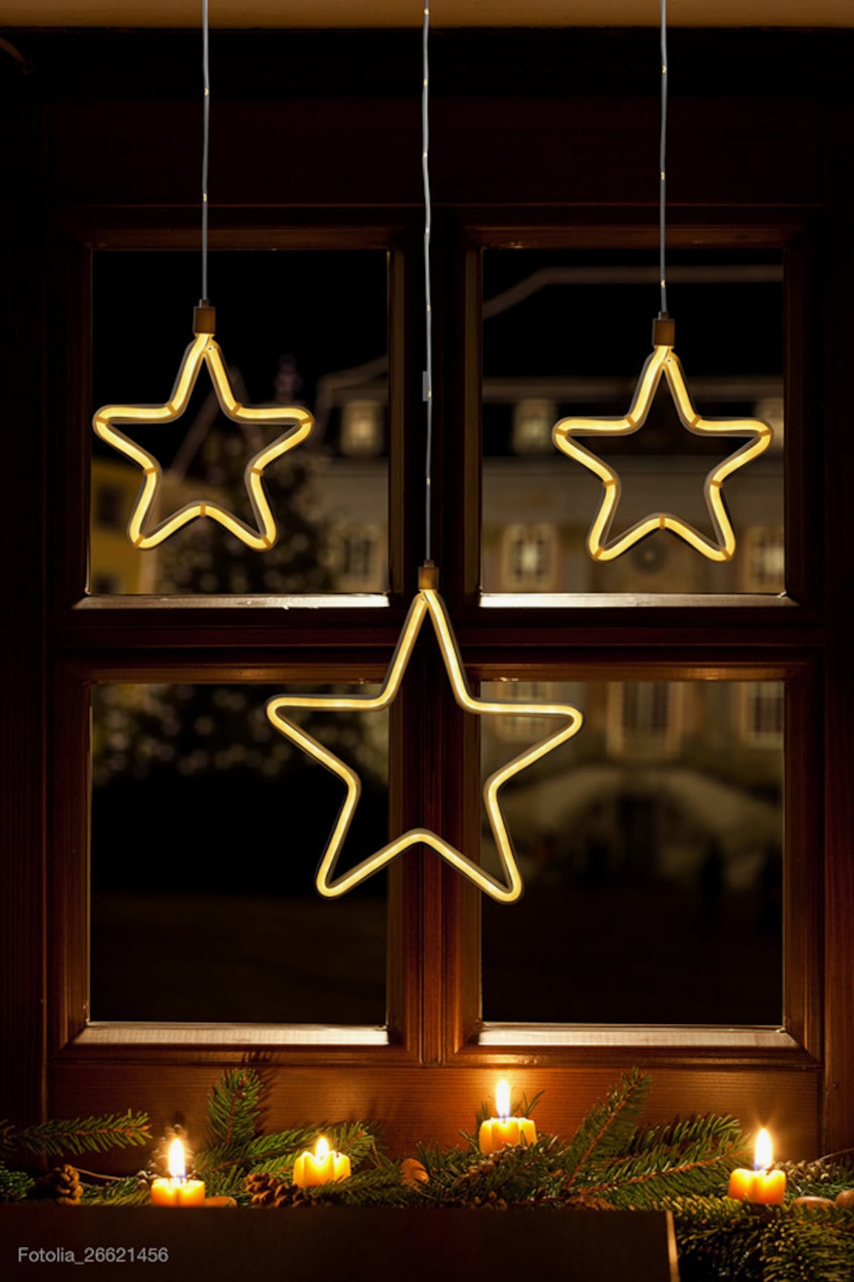my home LED-Lichtervorhang - transparent
