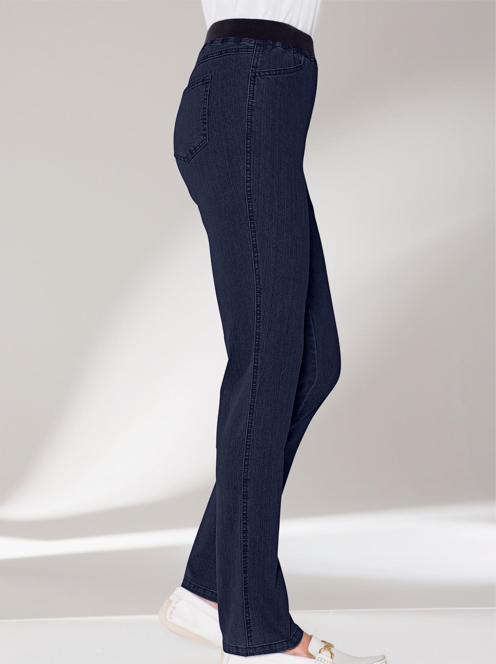 Stretch-Jeans mit Rundum-Dehnbund - dark blue