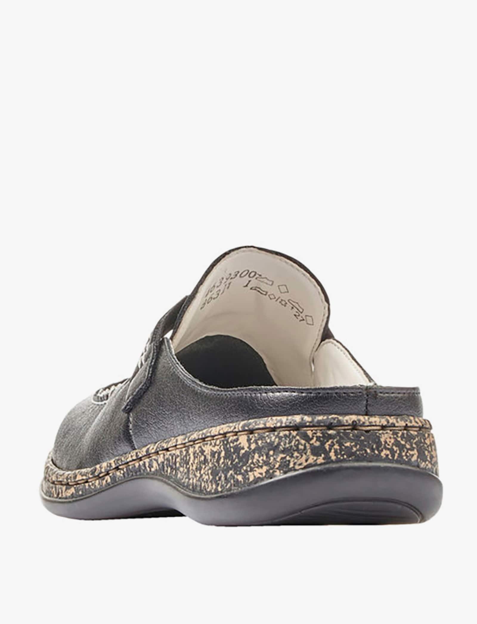 Rieker Clog in wijdte F - zwart