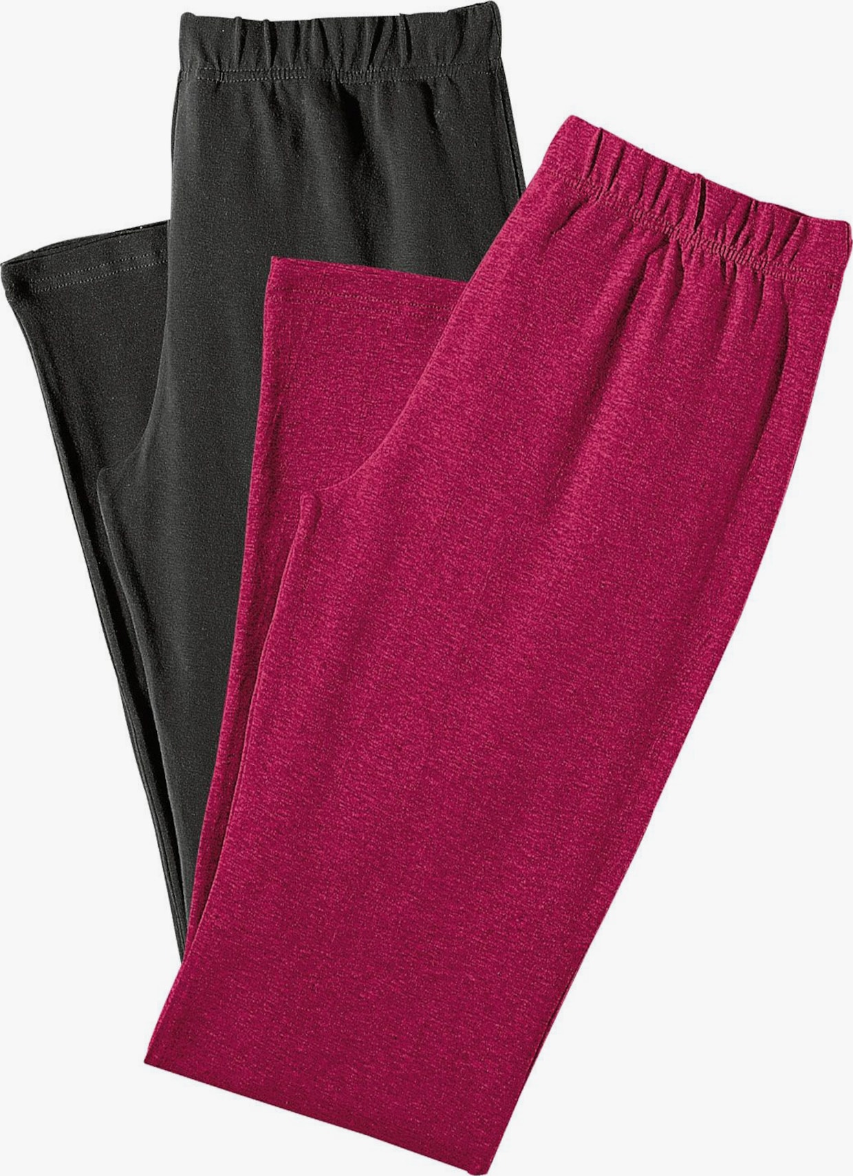 Leggings - himbeere, schwarz