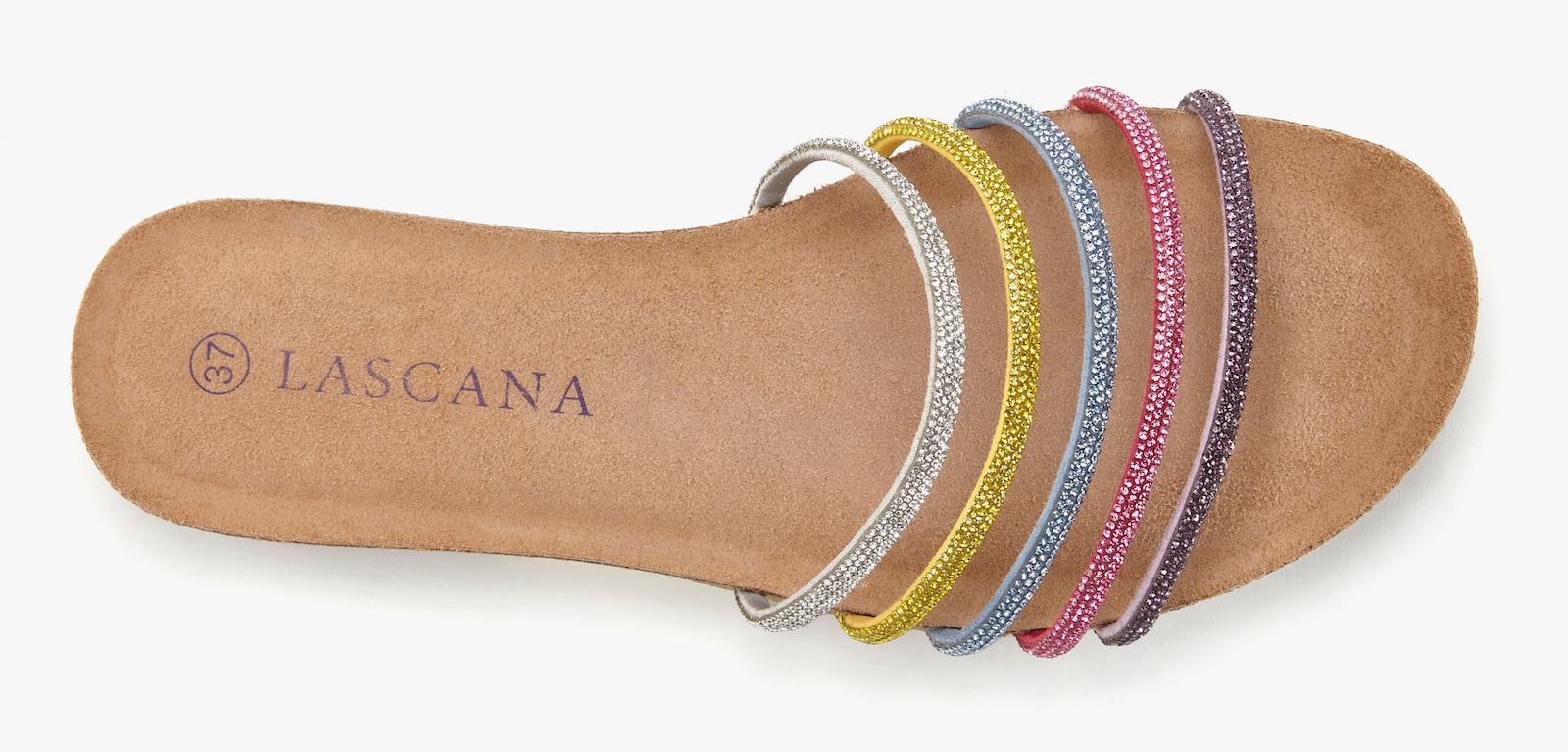 LASCANA Pantolette - silberfarben-multi